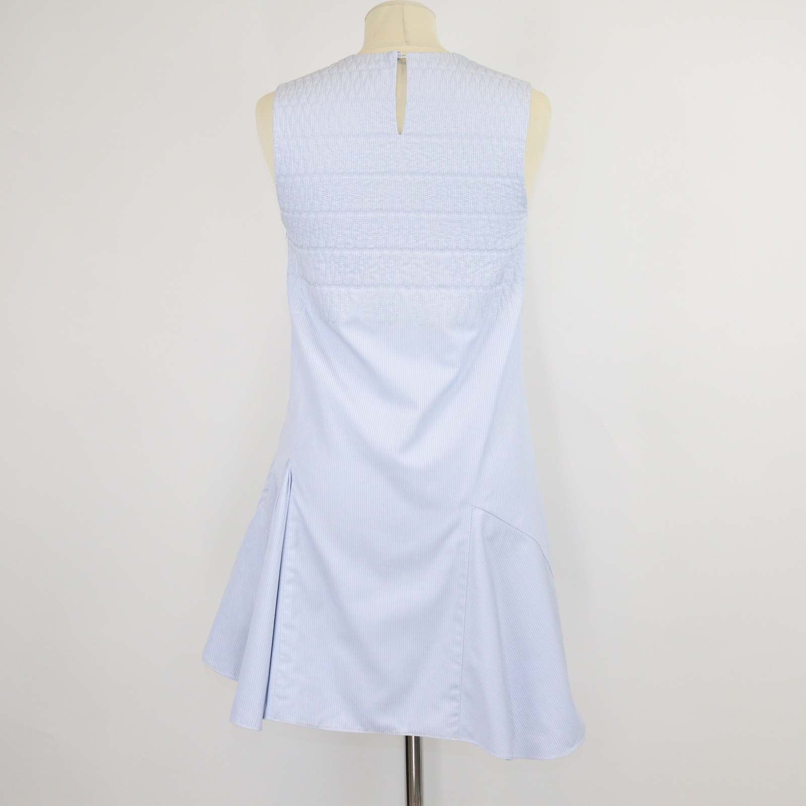 Christian Dior Blue Cotton Flared Mini Dress