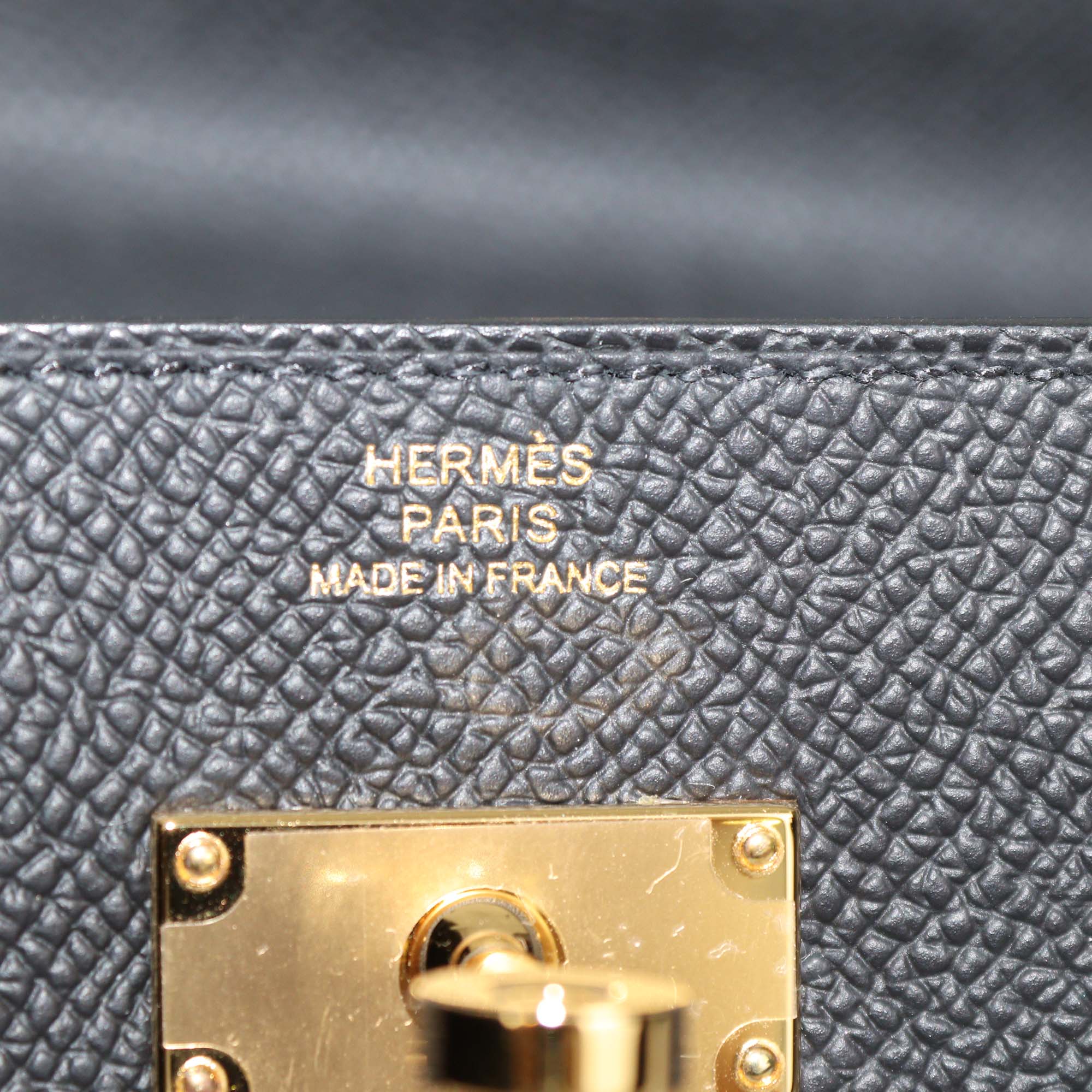 Hermes Black Epsom Leather Kelly Classique To Go Wallet