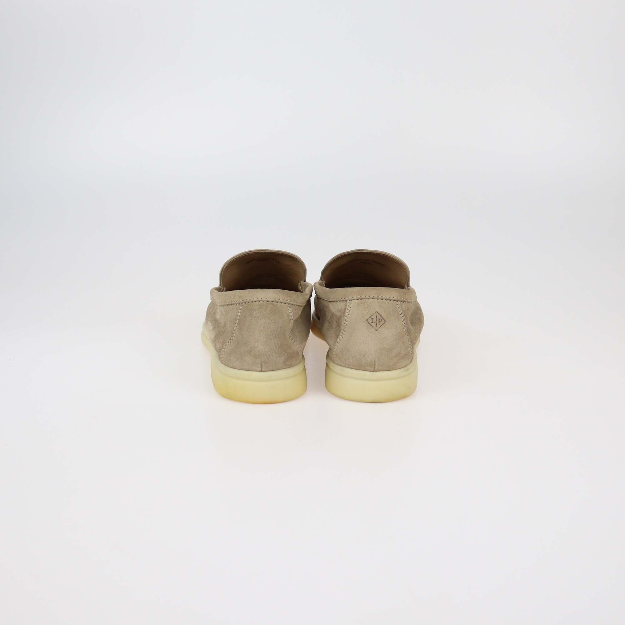 Loro Piana Beige Suede Summer Charms Walk Loafers Womens Loro Piana