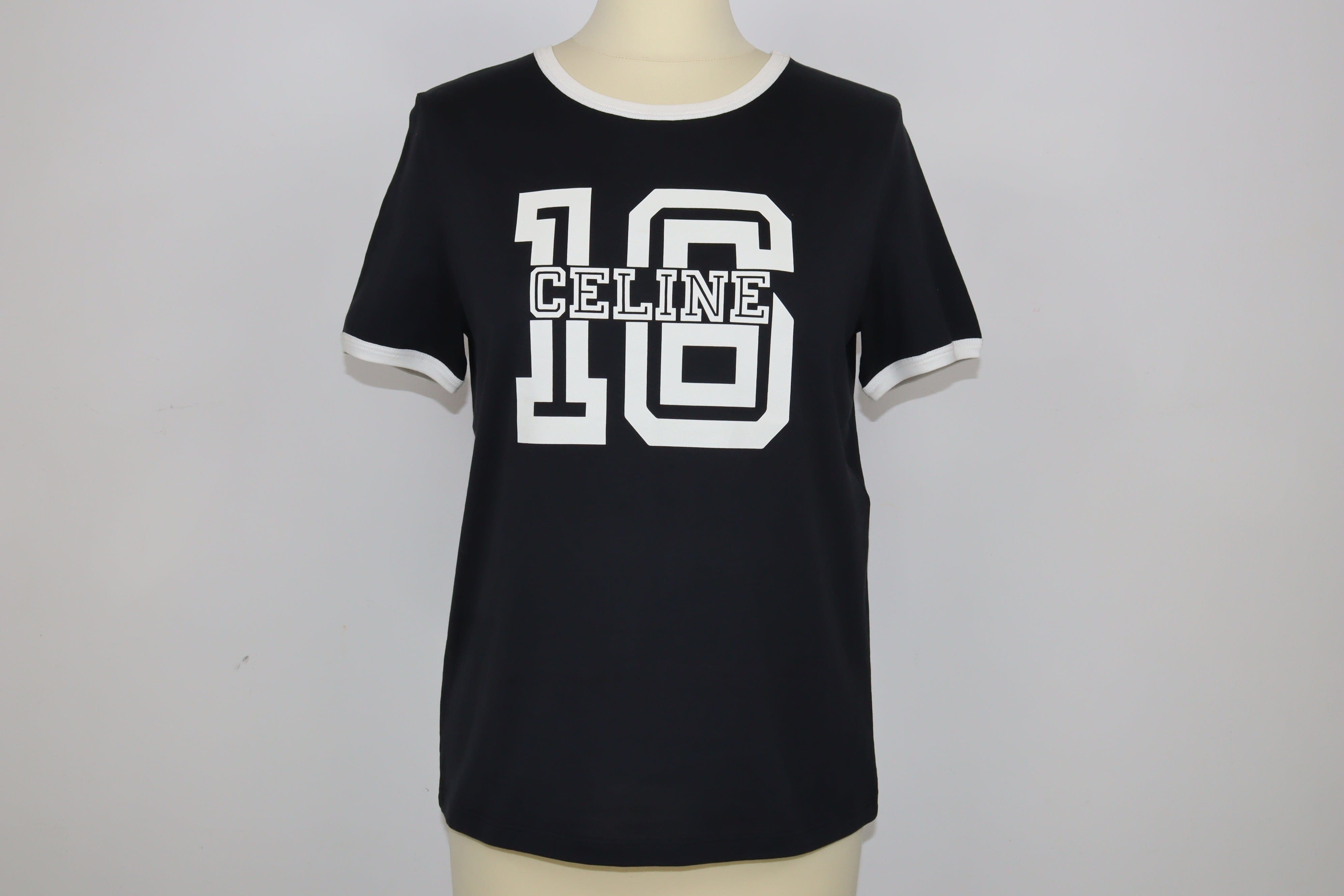 Black Jersey T-shirt Clothing Celine 