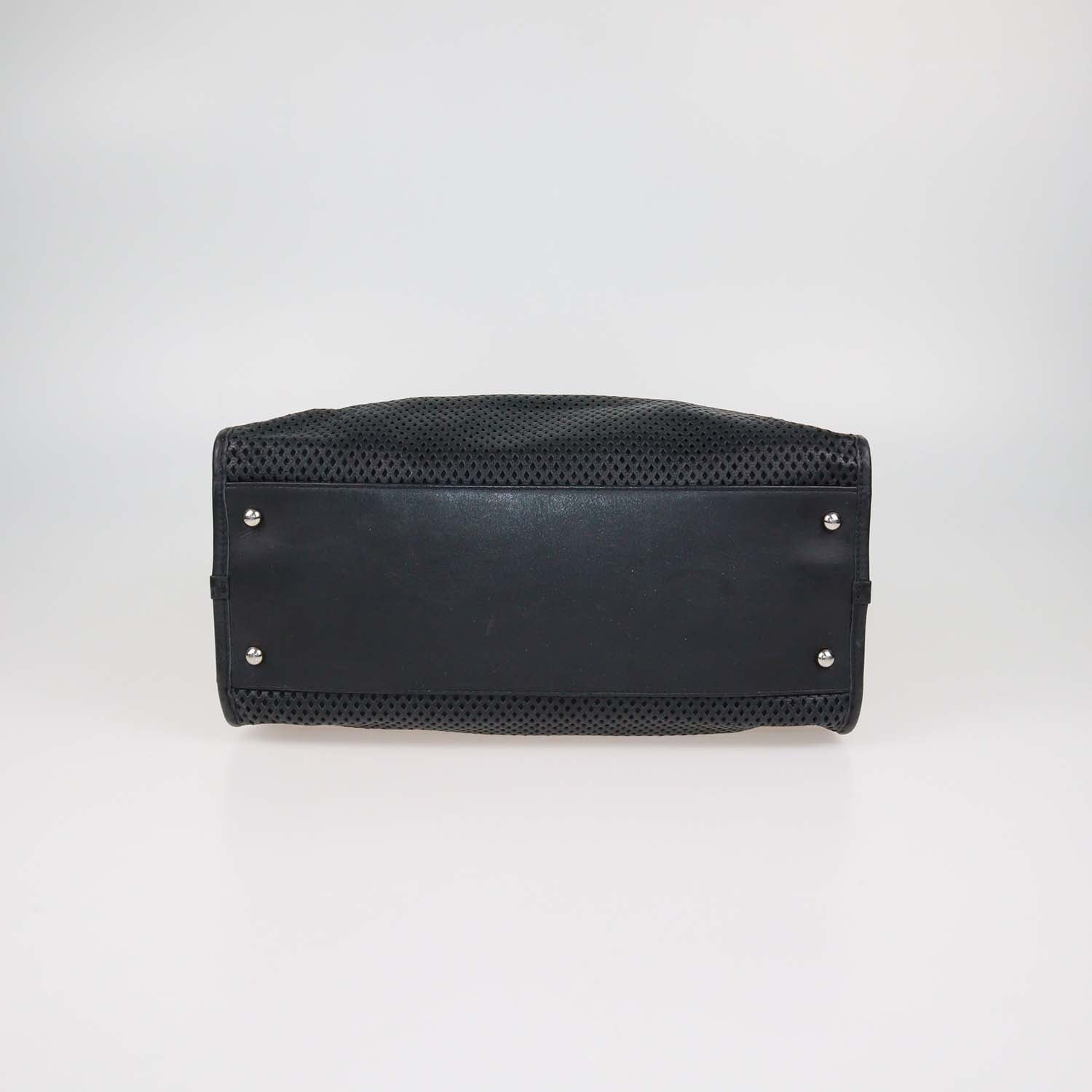Chanel Black Perforated Leather Up in the Air Tote