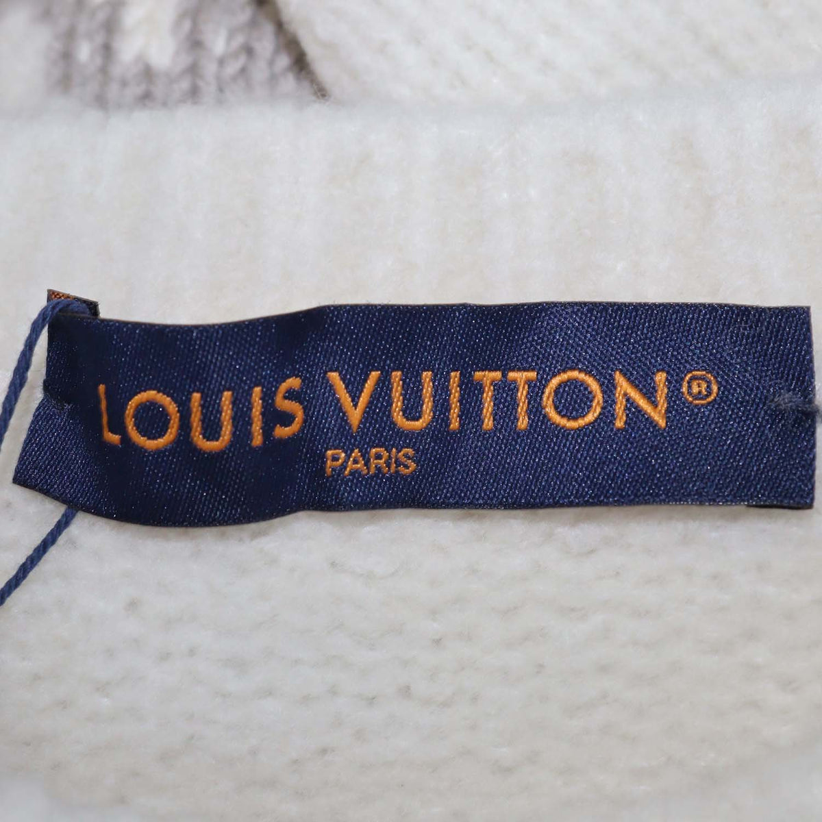 Louis Vuitton Off White Blend Wool Intarsia Crew Neck Sweater
