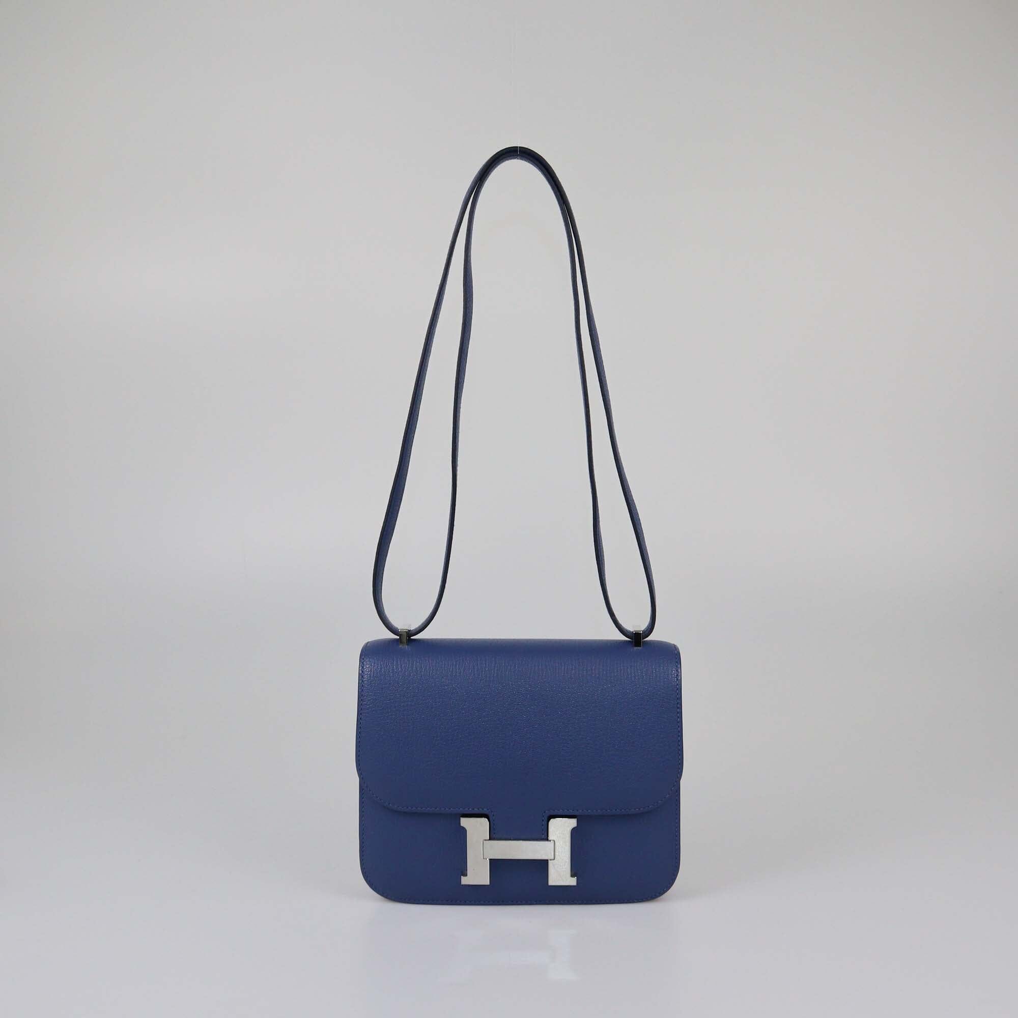 Hermes Bleu Brighton Chevre Mysore Mini Constance III Bag Womens Hermes
