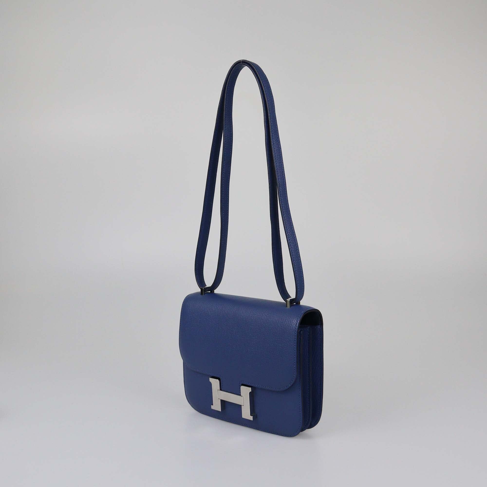 Hermes Bleu Brighton Chevre Mysore Mini Constance III Bag Womens Hermes
