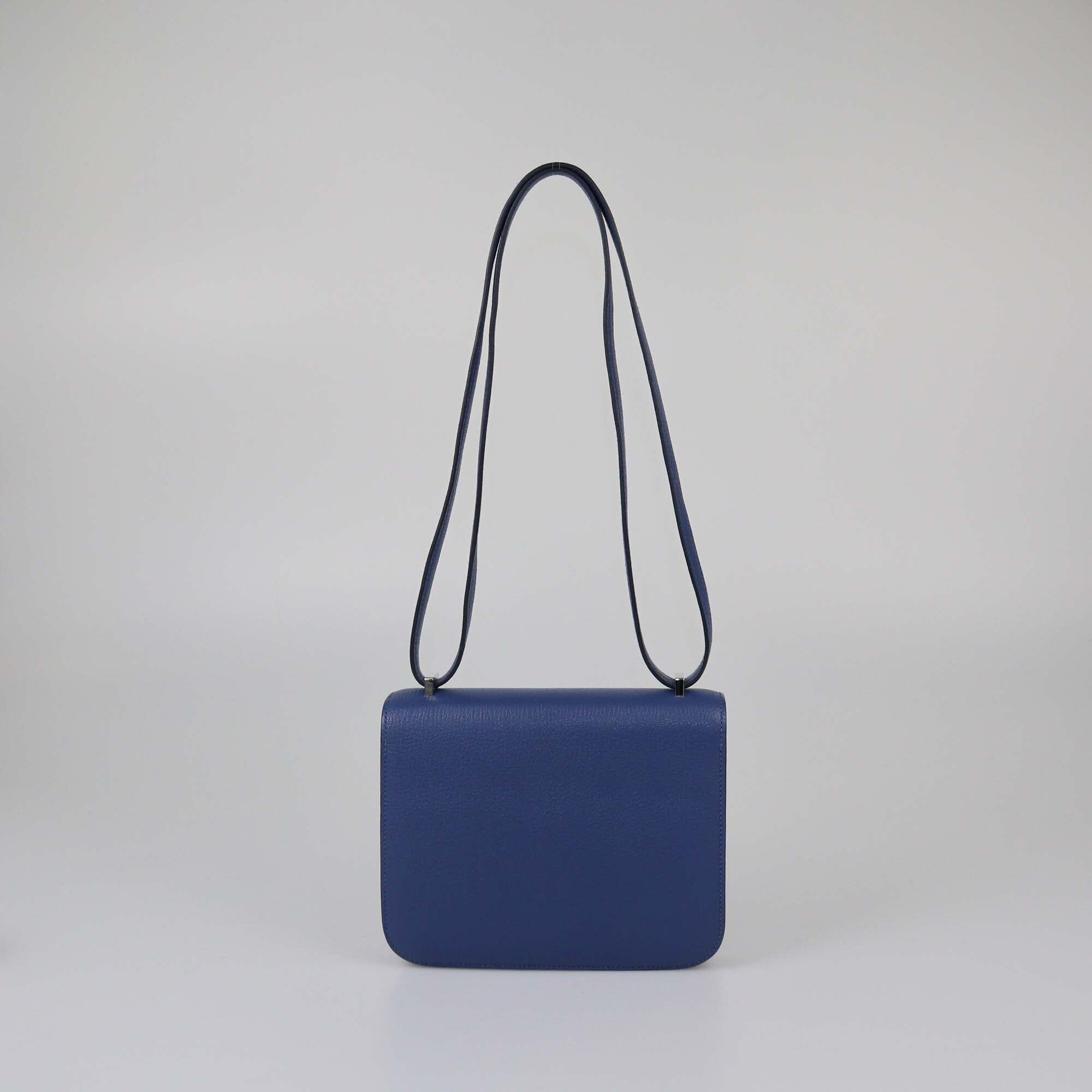Hermes Bleu Brighton Chevre Mysore Mini Constance III Bag Womens Hermes