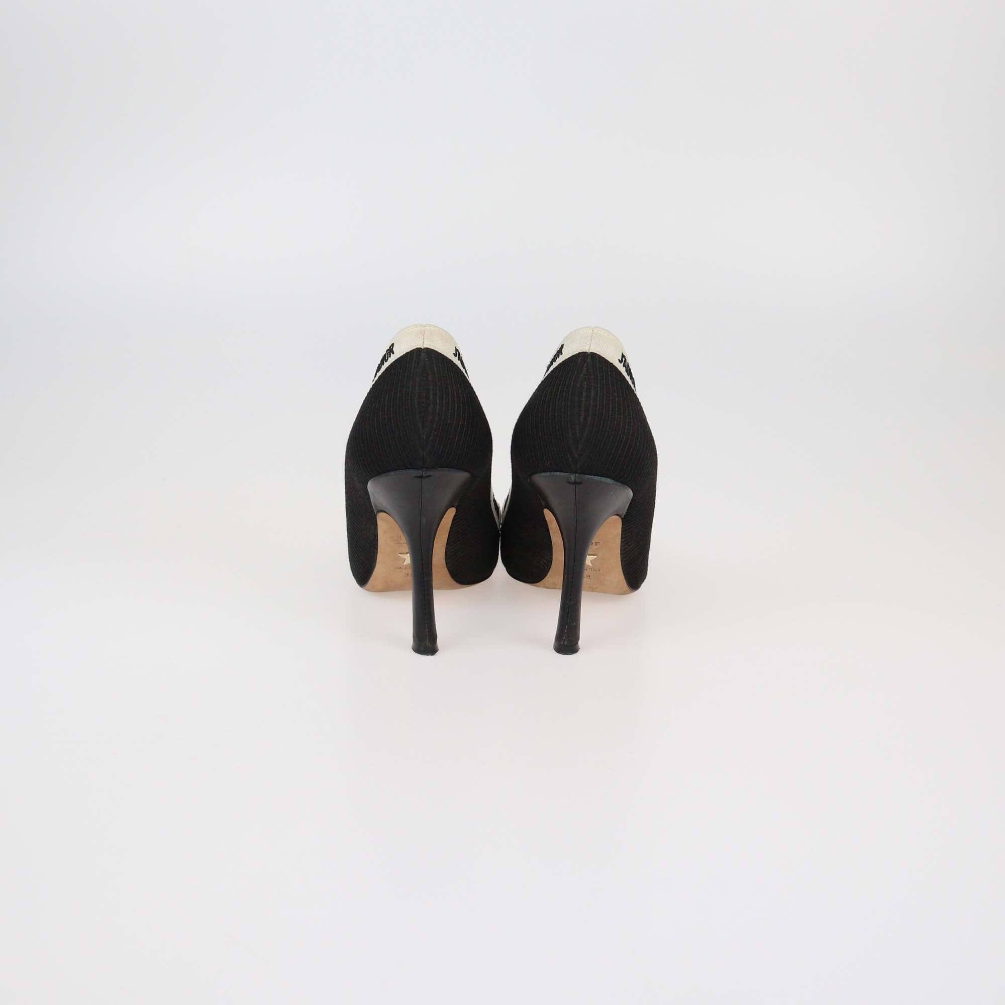 Christian Dior Black J'Adior Fabric Pointed Toe Pumps Womens Christian Dior