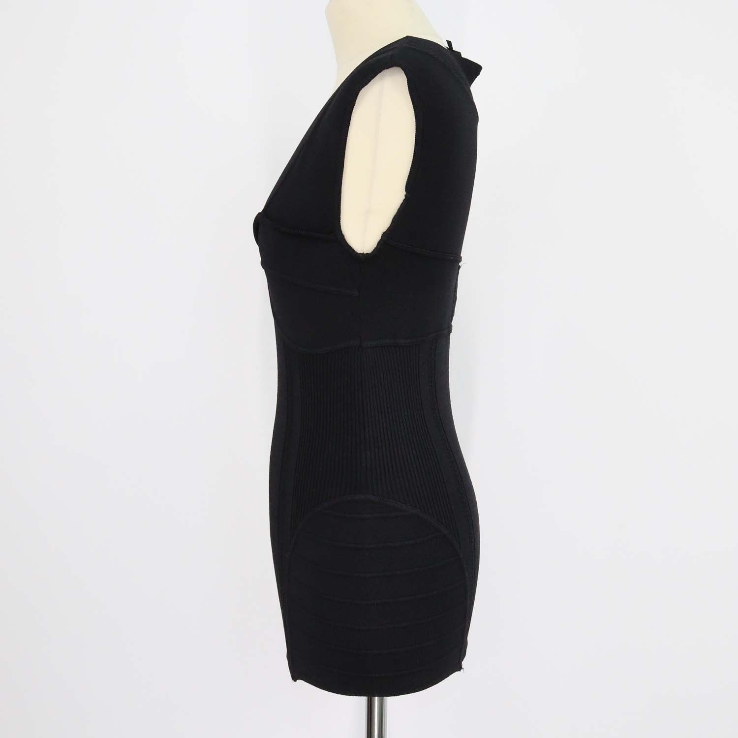 Just Cavalli Black Blend Viscose Knitted Sleeveless V Neck Top