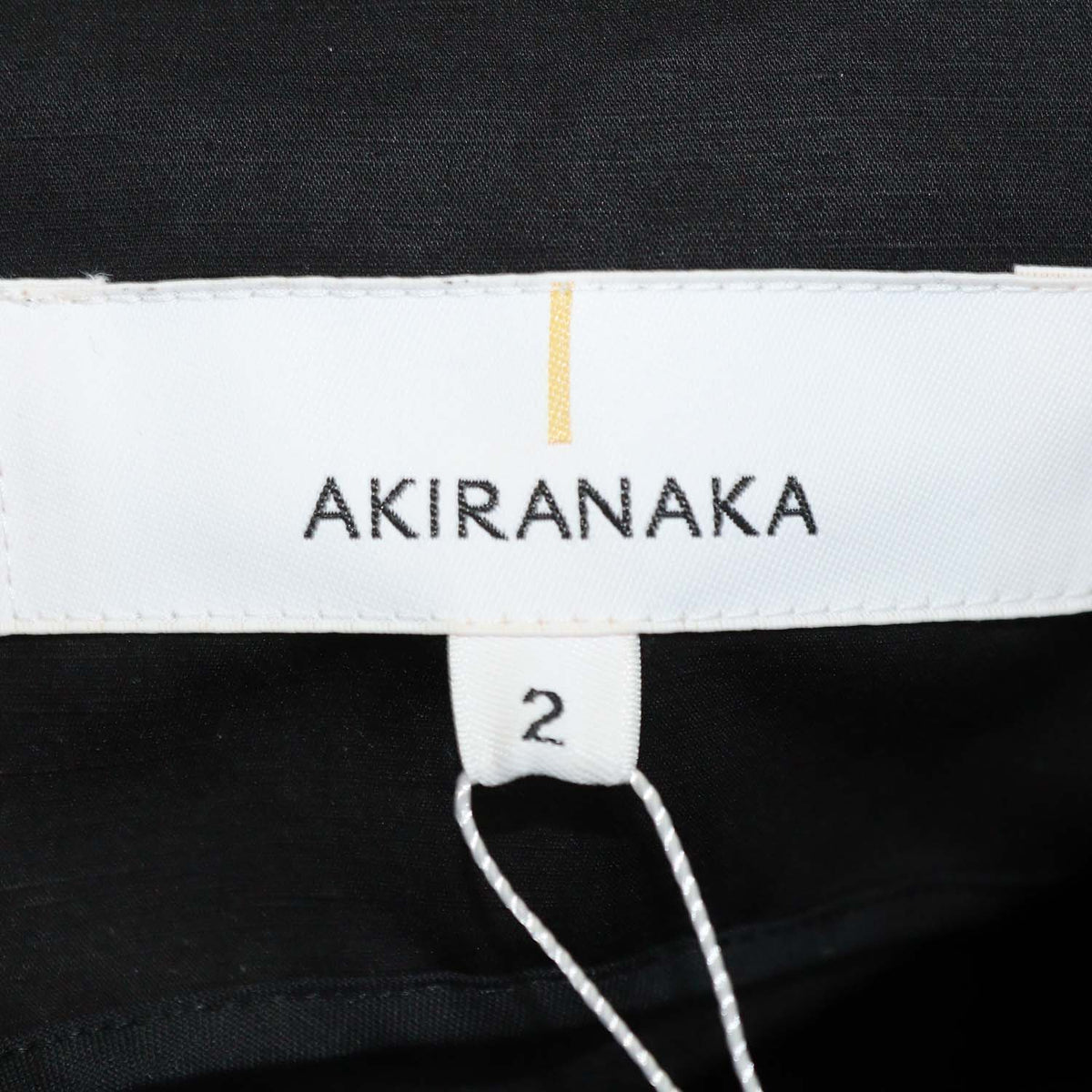 Akiranaka Black Linen & Cotton Off Shoulder Midi Dress