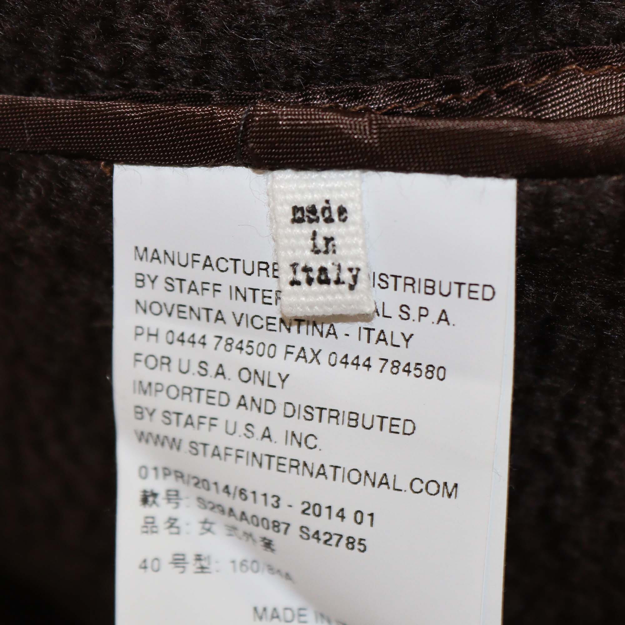 Maison Margiela Brown/Grey Cashmere Open Long Coat Womens Maison Margiela