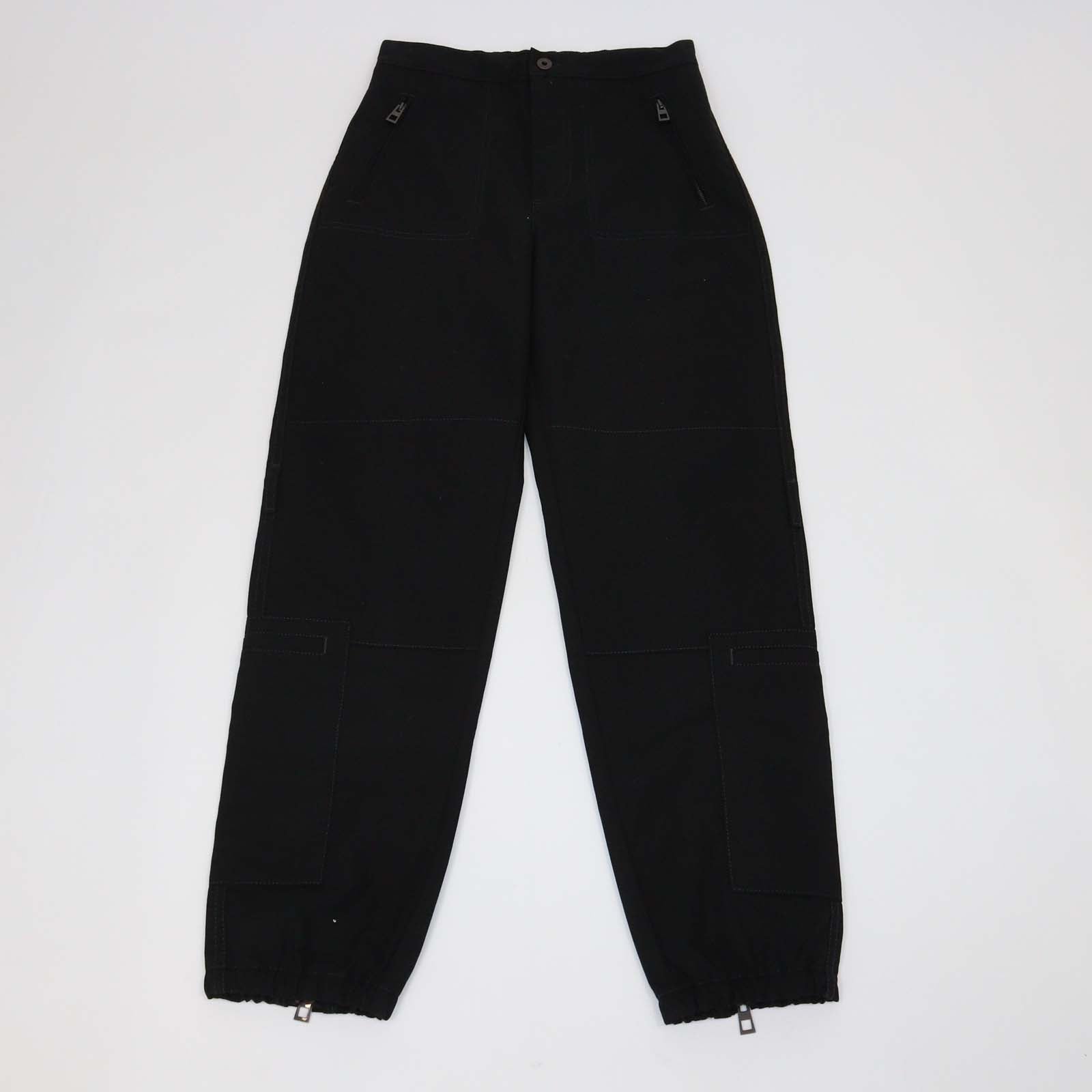 Loewe Black Cotton Pantaloni Cargo Pants