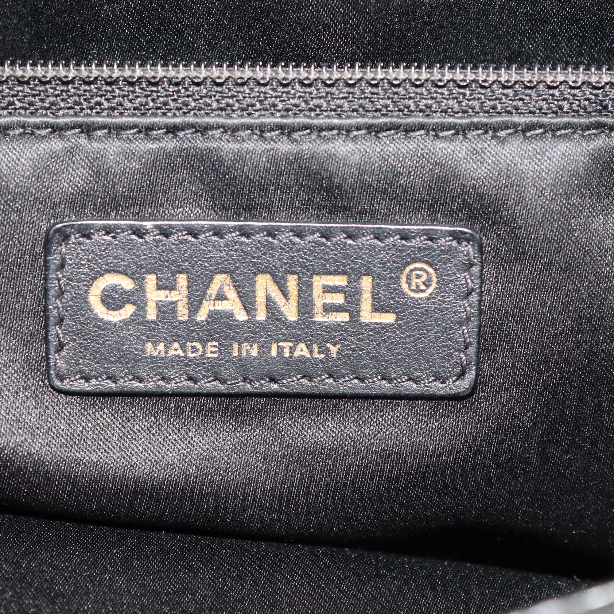 Chanel Black Quilted Caviar Leather Grand Shopper Tote