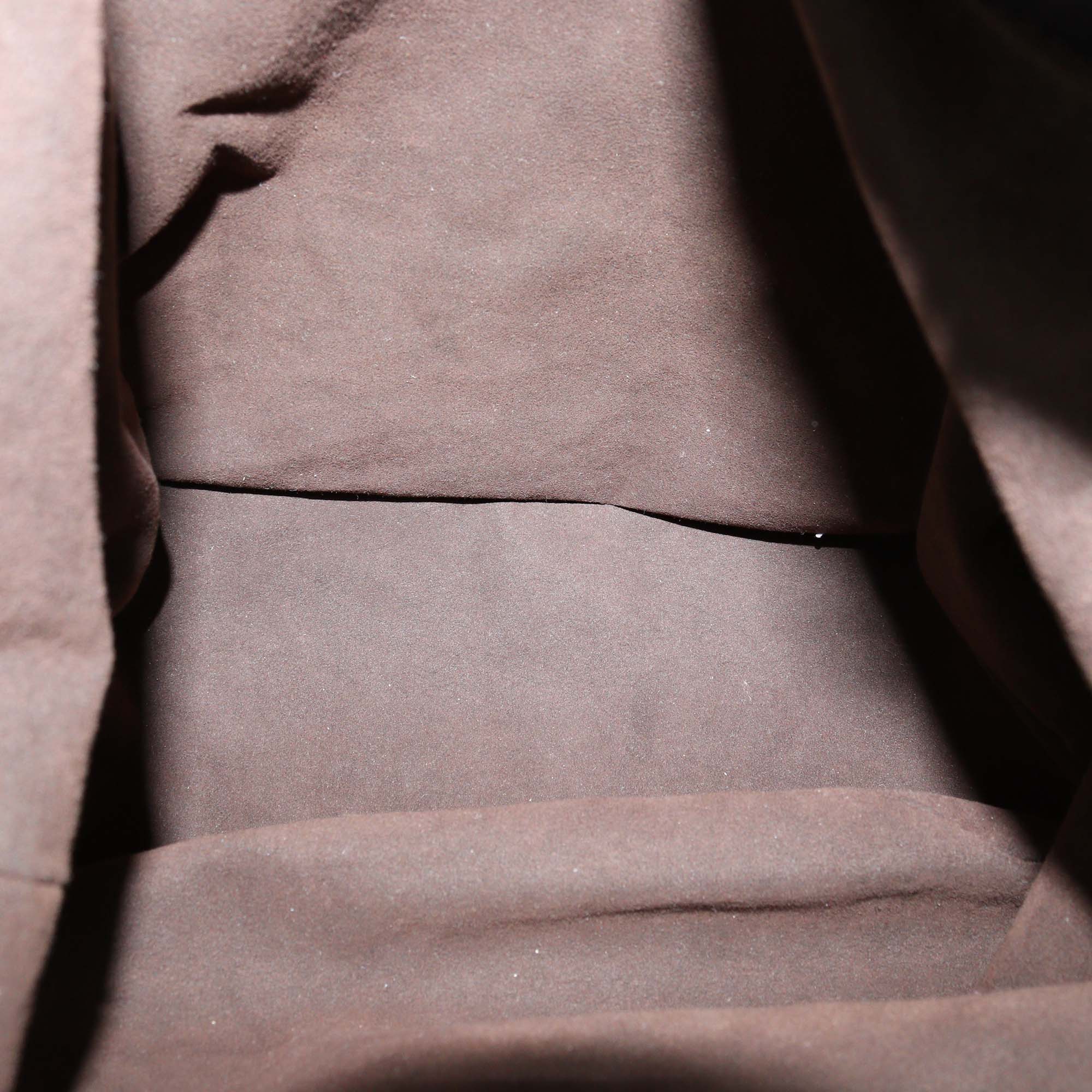 Louis Vuitton Black Monogram Mahina Leather XL Surya Bag