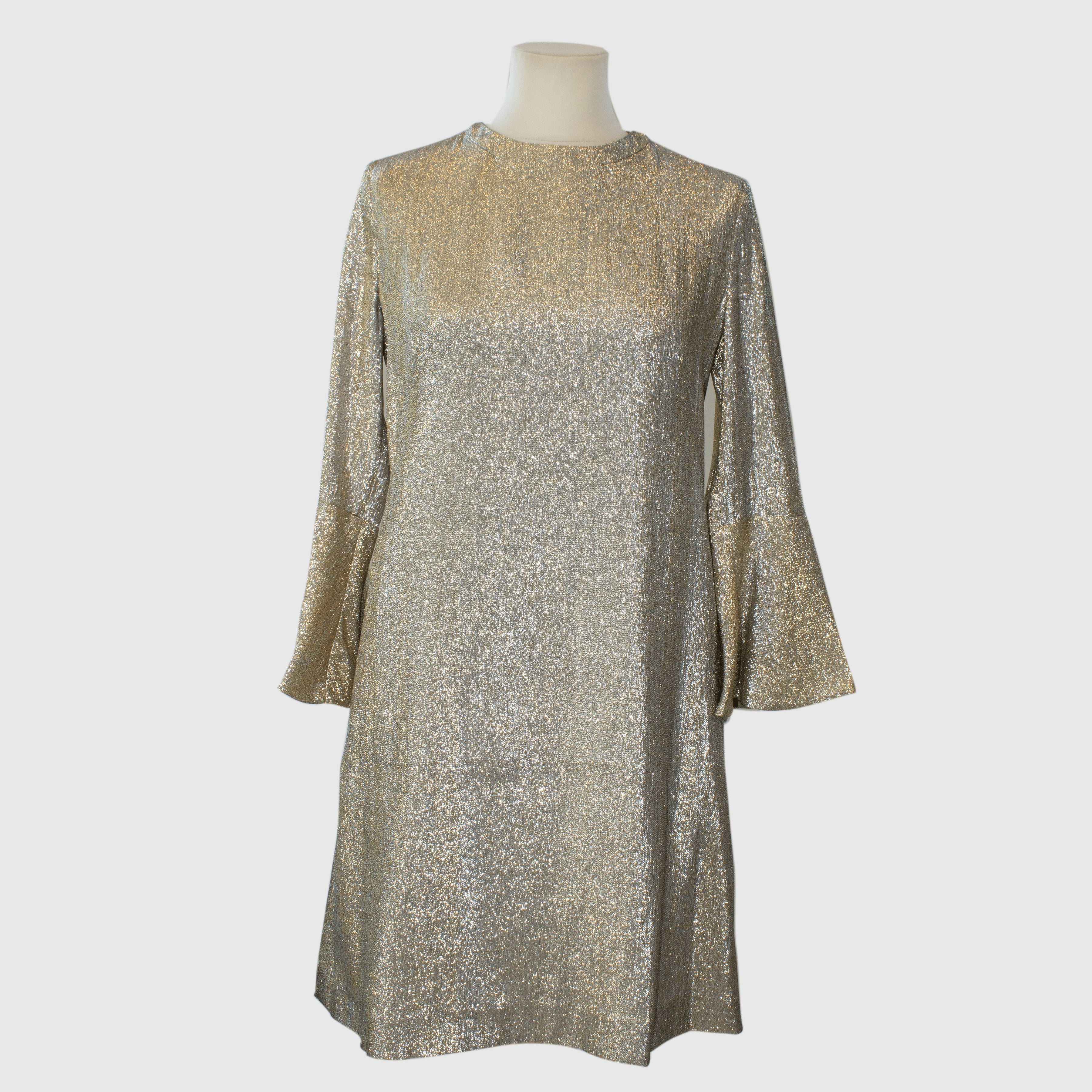 Metallic Gold Longsleeve Dress