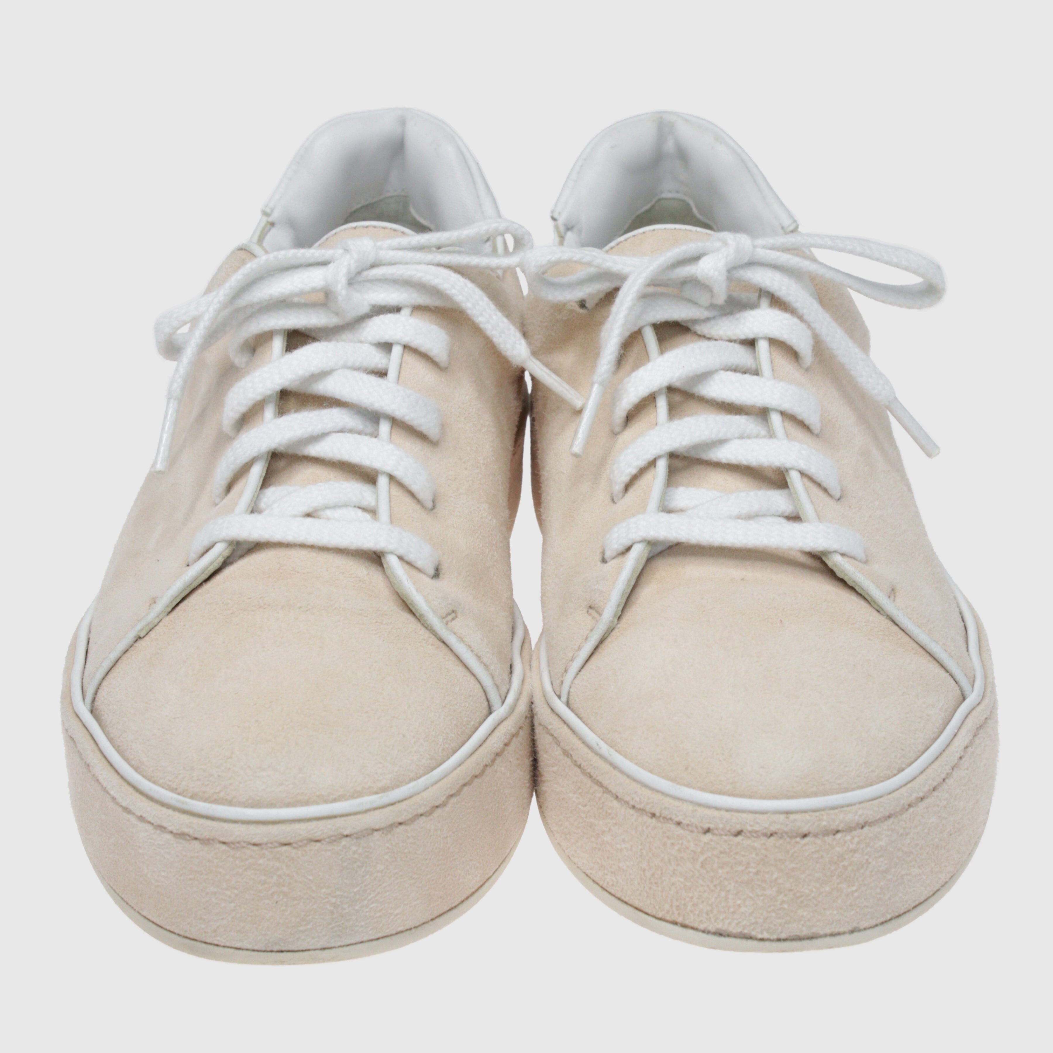 Beige Nuages Lace Up Low Top Sneaker