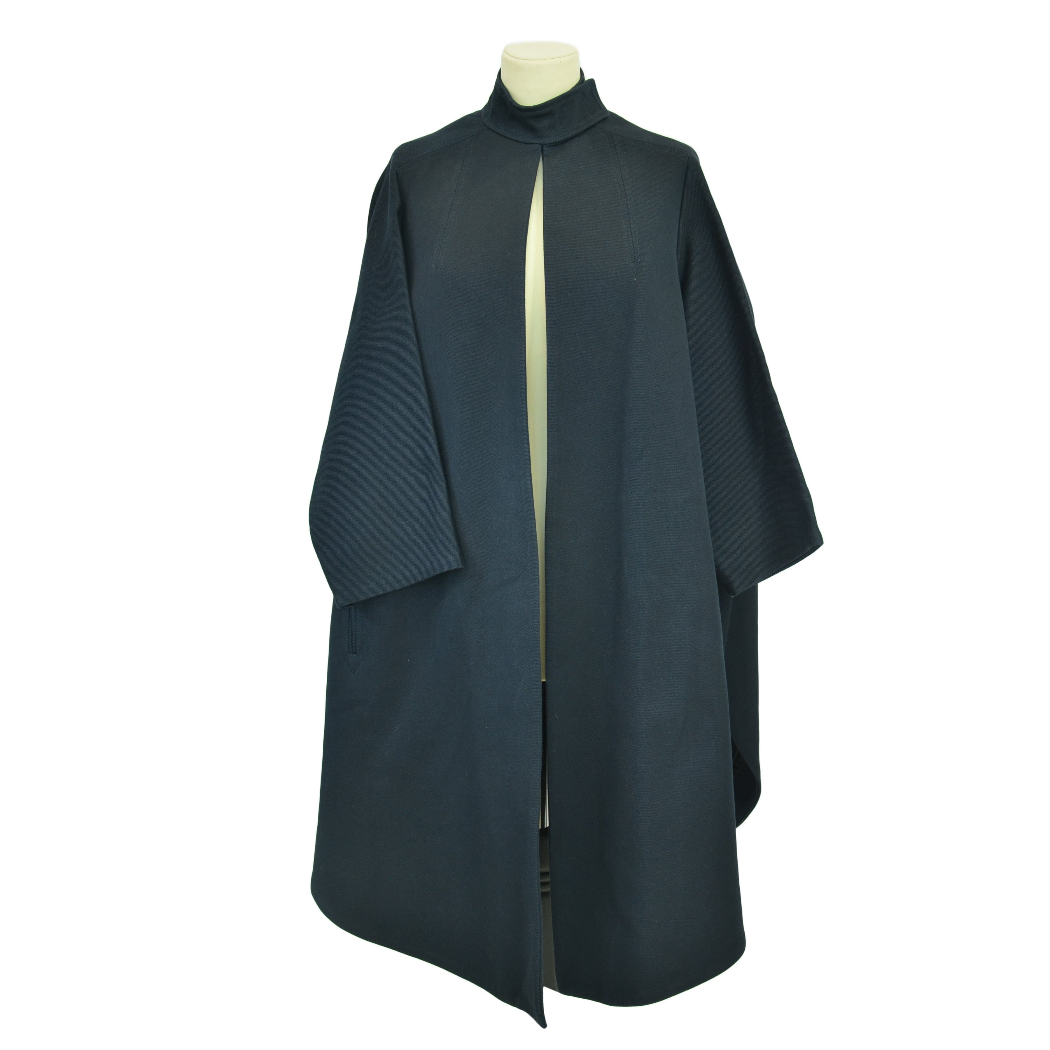 Navy Blue Oversized Riding Coat