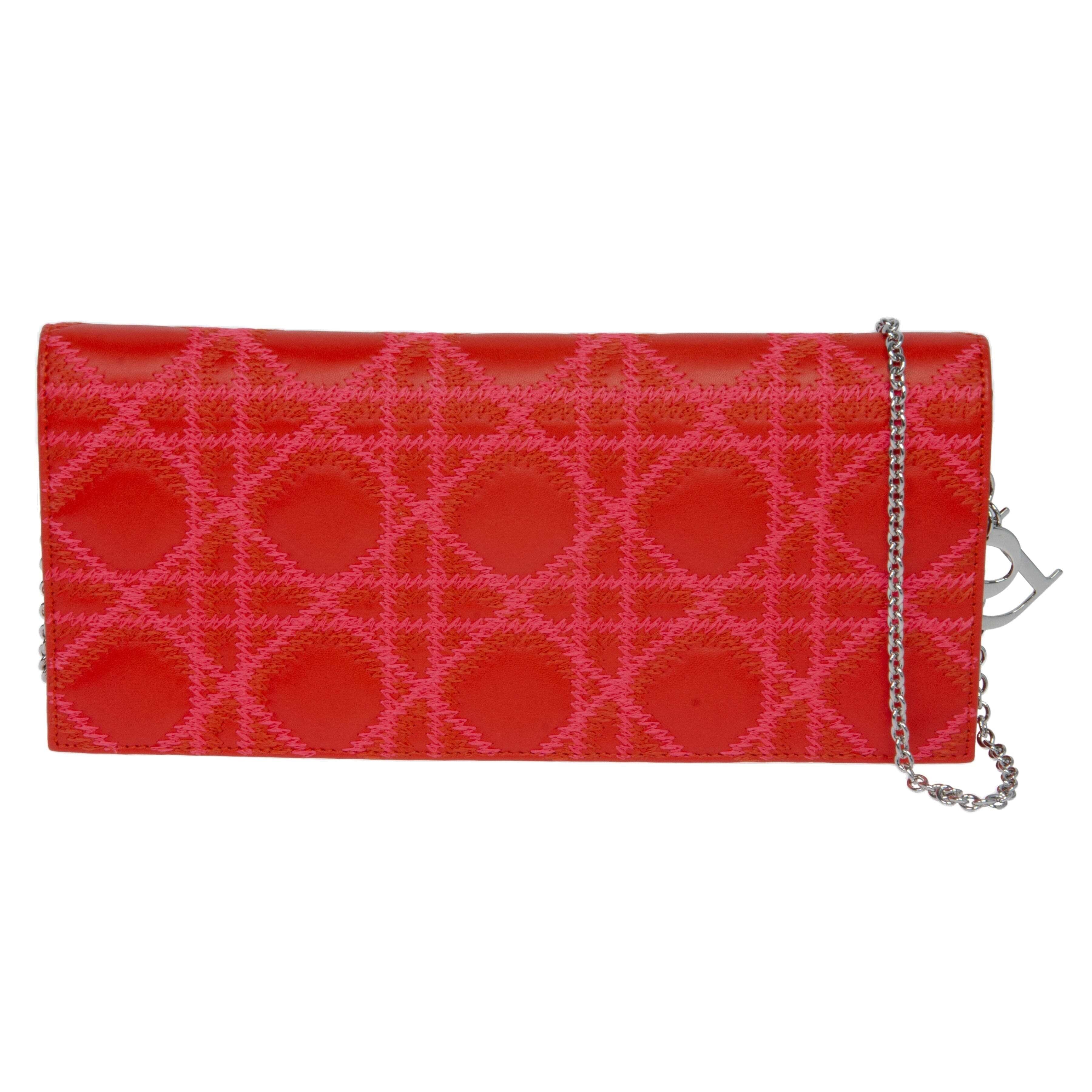 Neon pink discount patent clutch bag