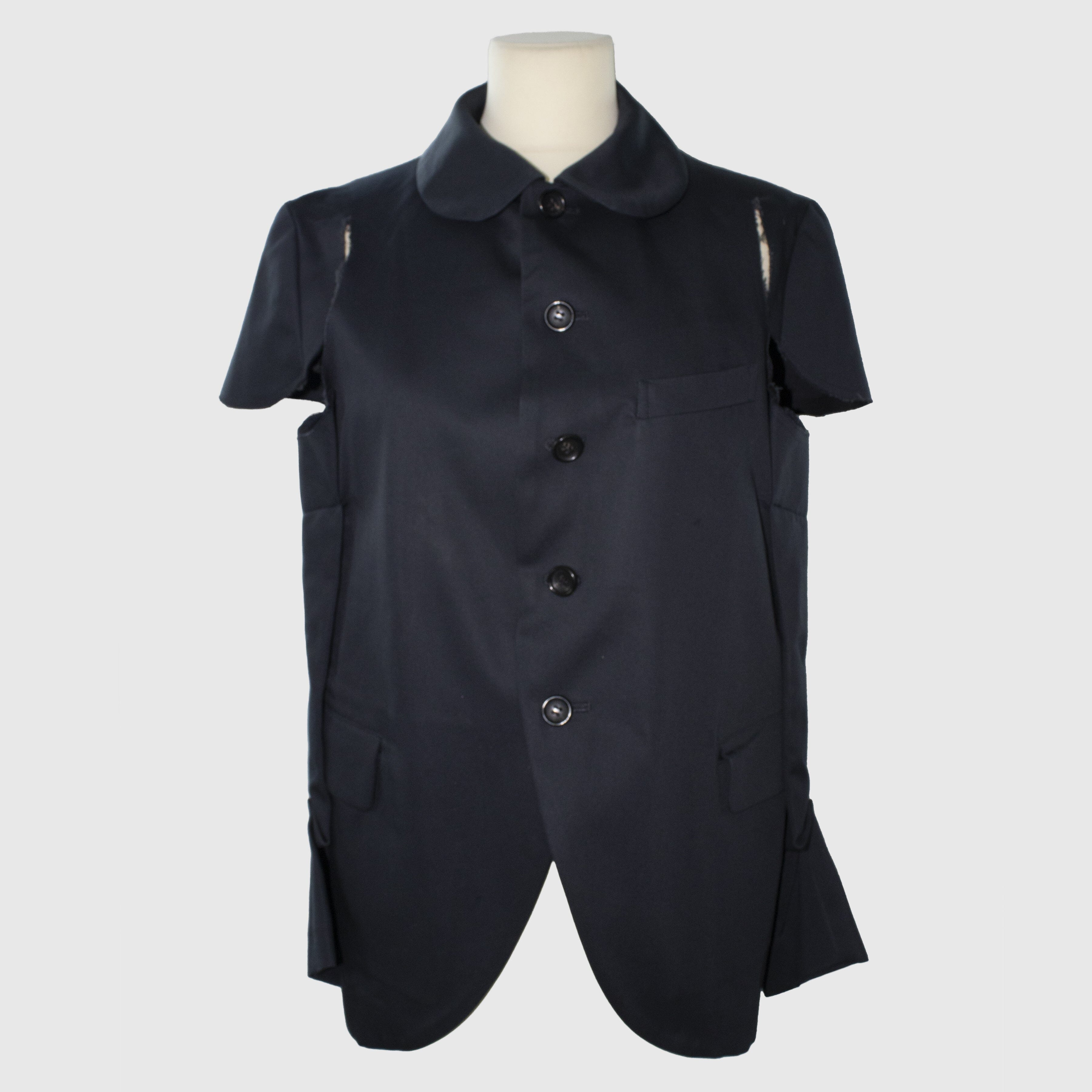 Black Short Sleeve Blazer Clothing Comme Des Garcons 