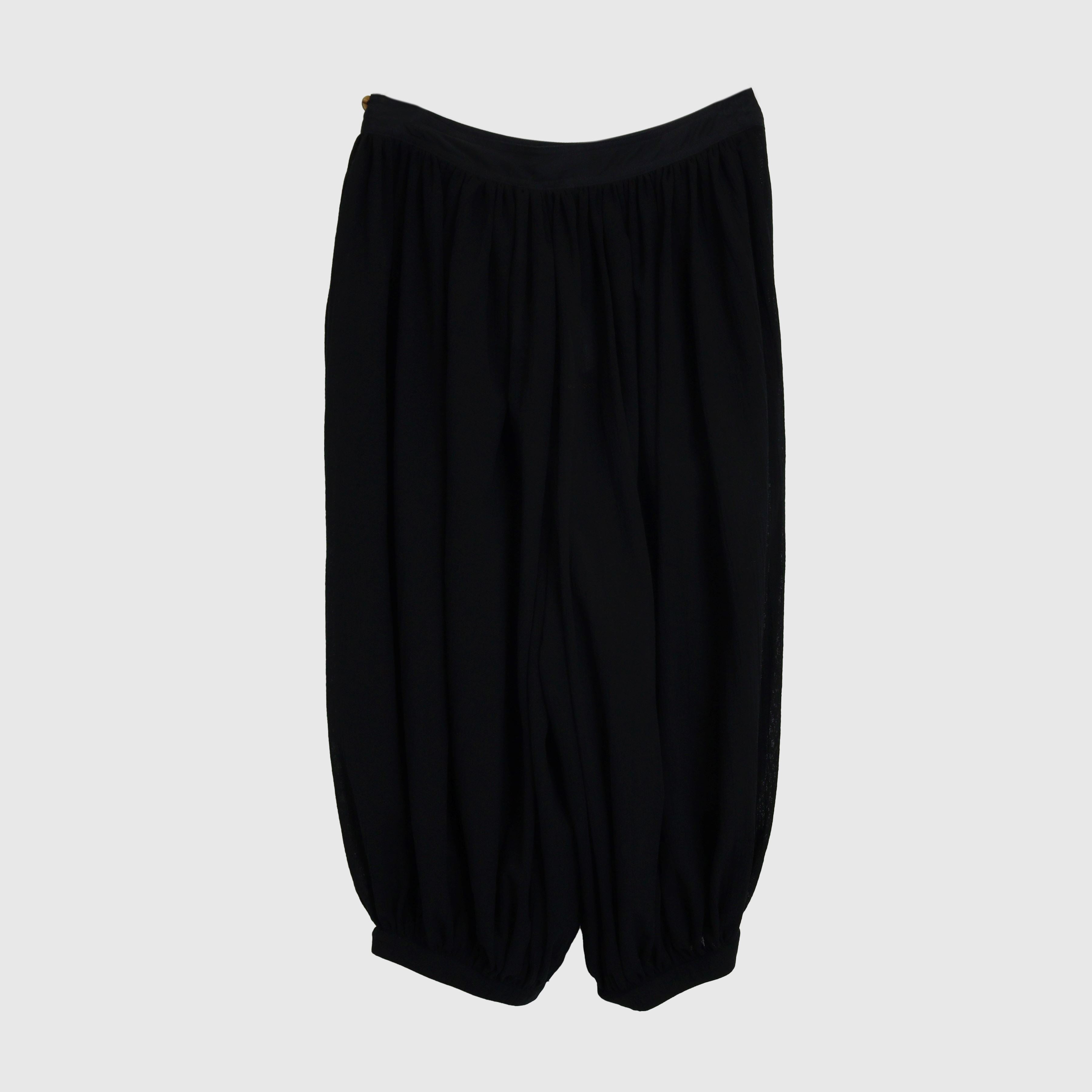 Black Cropped Balloon Trouser Clothing Loewe 