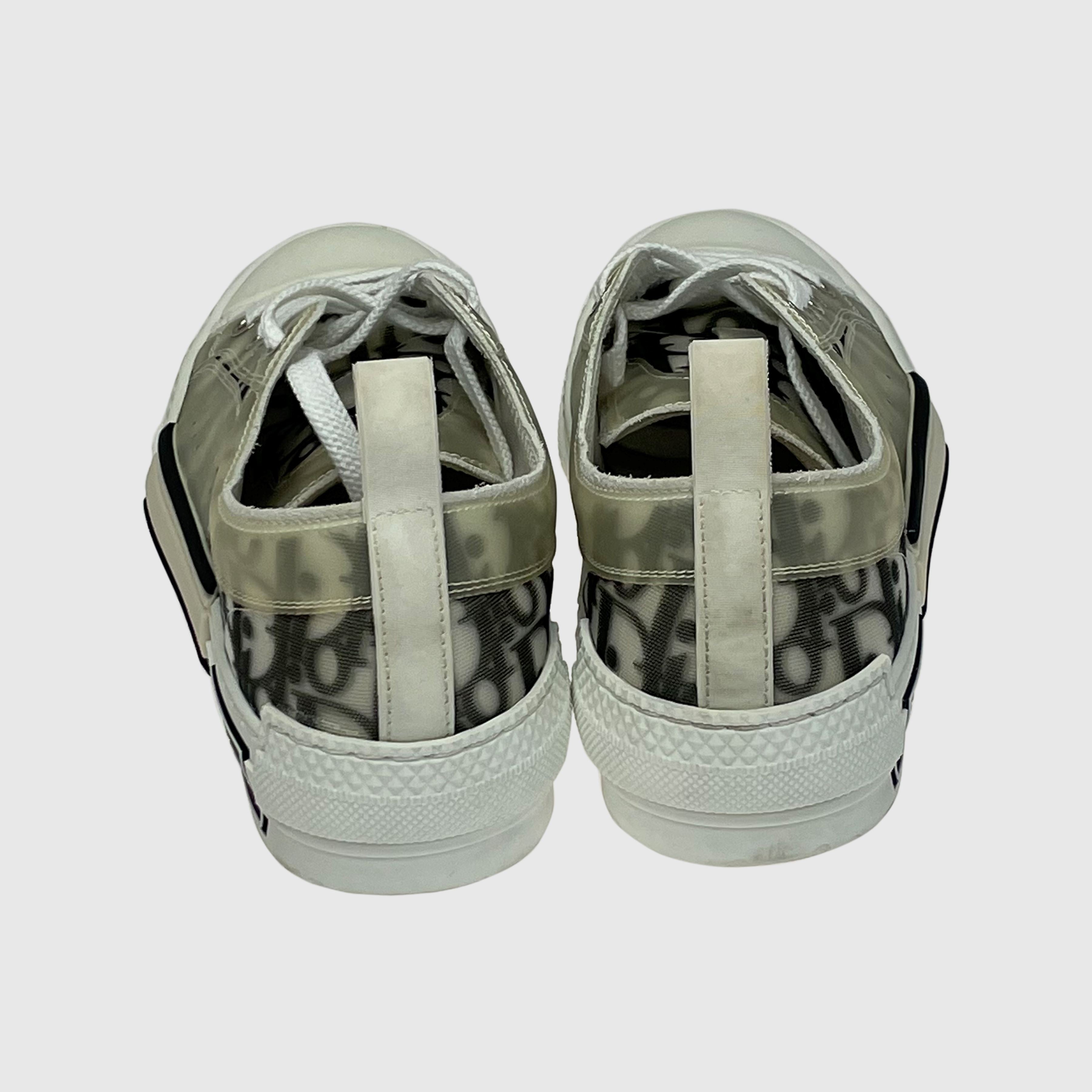 White/Black Oblique B23 Low Top Sneakers Shoes Dior 