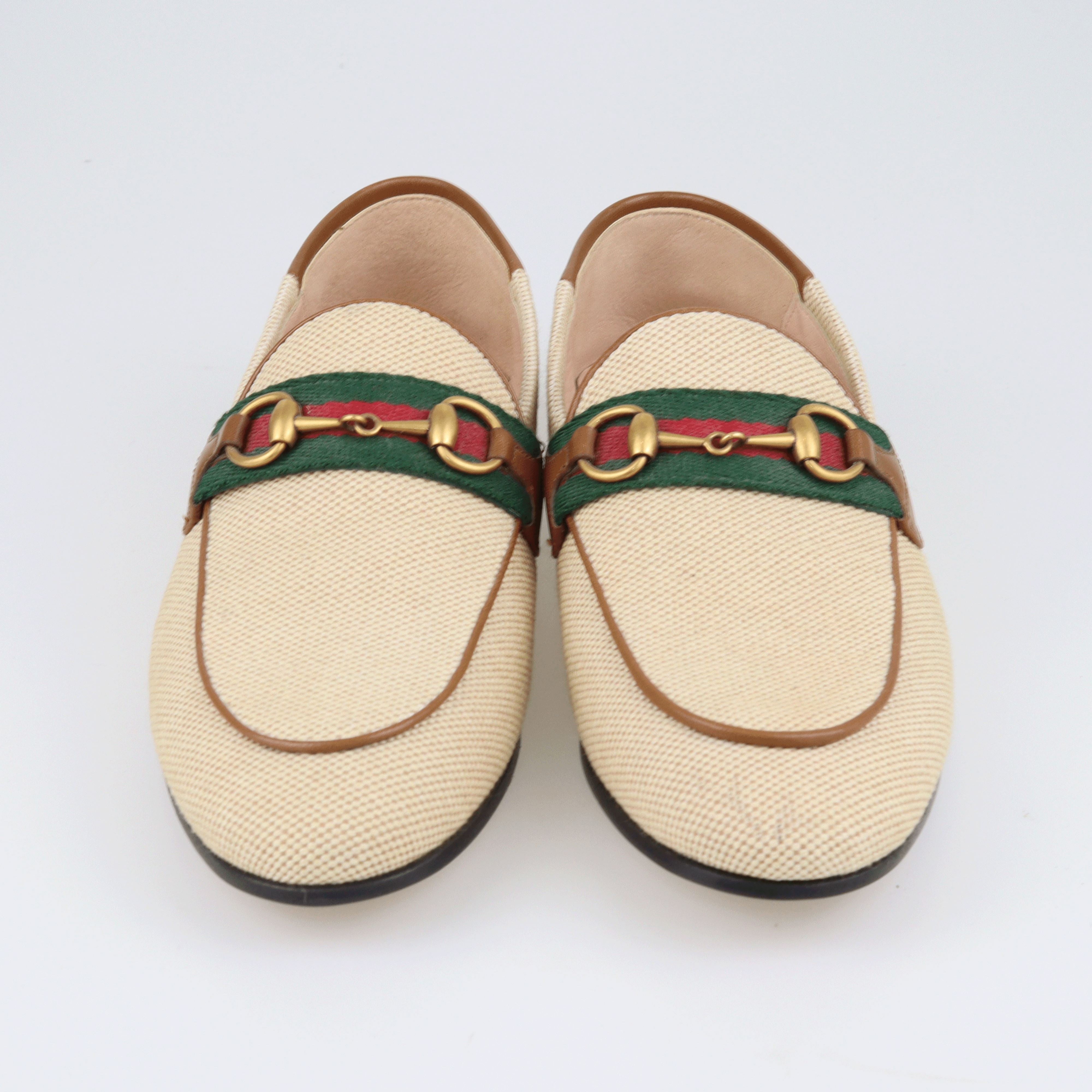 Beige/Brown Brixton Loafer Shoes Gucci 