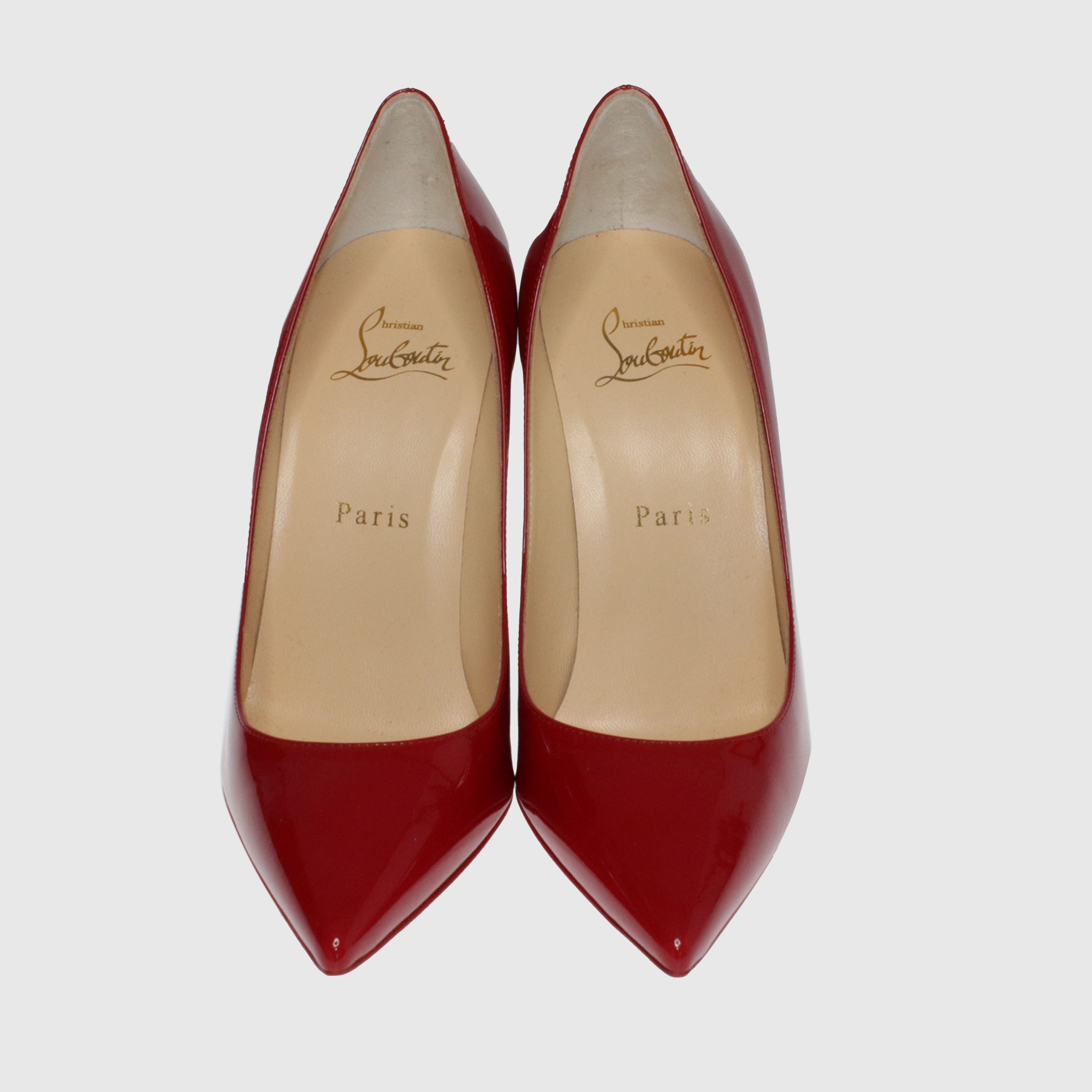 Red Kate 100 Pointed Toe Pumps Shoes Christian Louboutin 