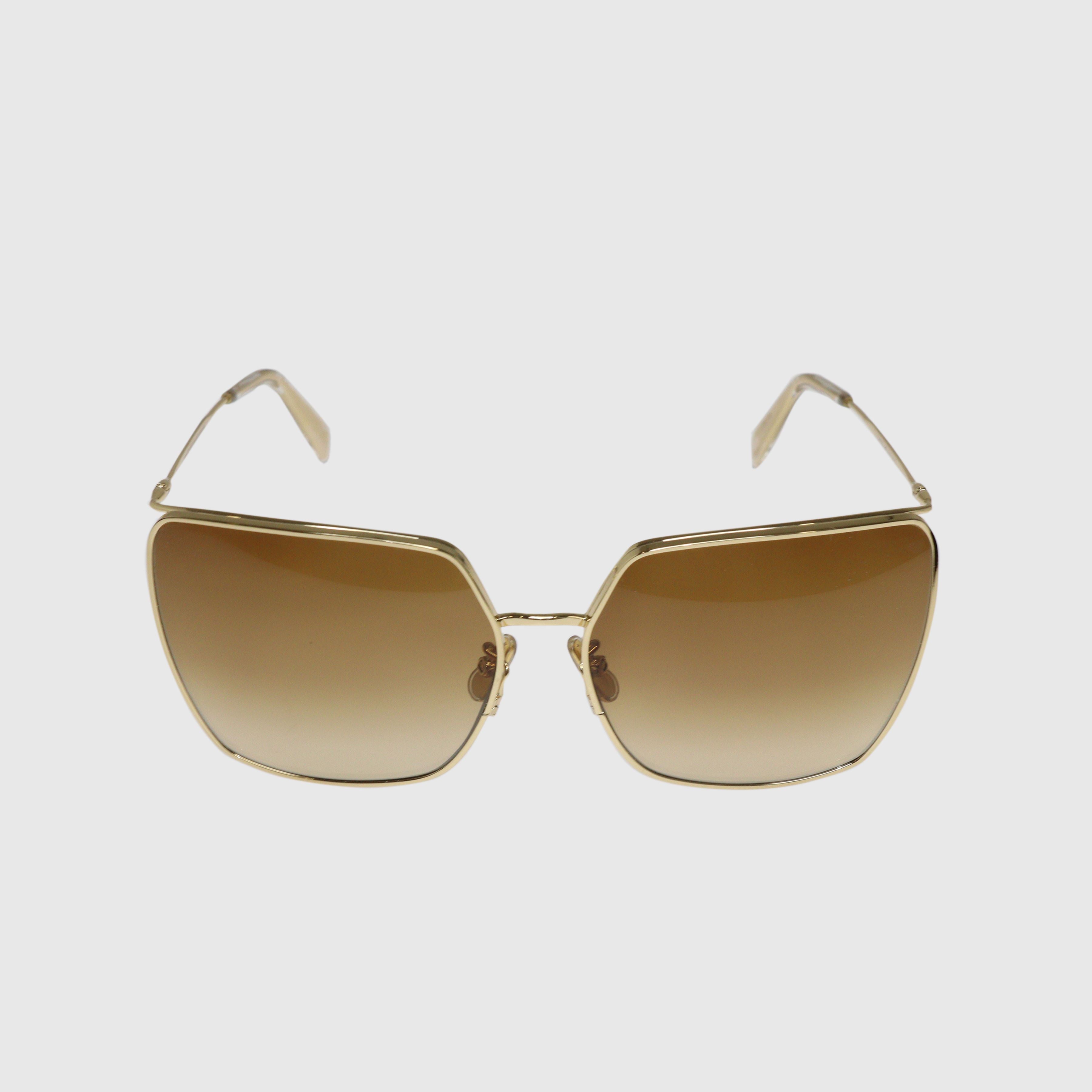 Gold CL40135U Square Frame Sunglasses Sunglasses Celine 