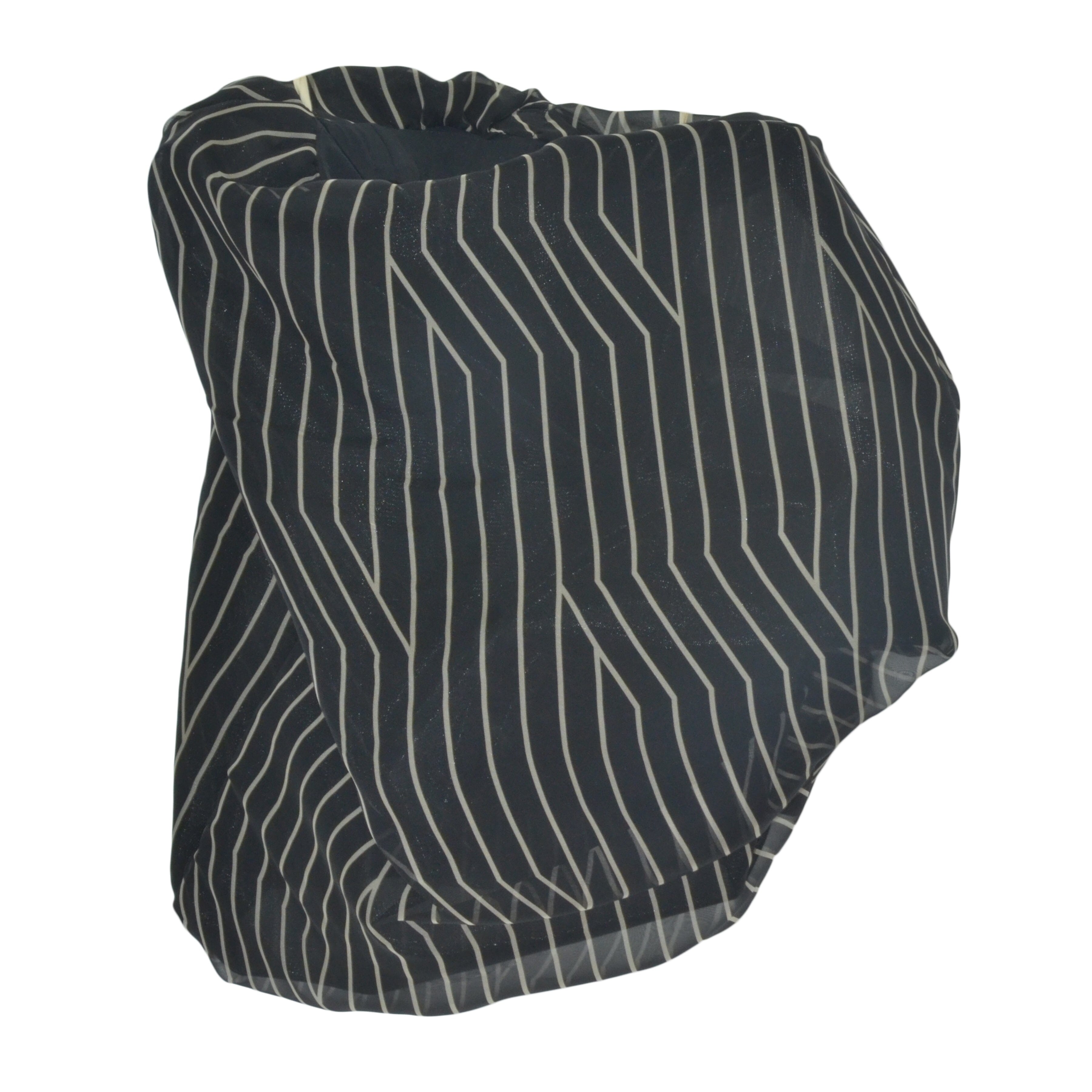 Black/Pearl Stripe Hun Bustier Asymmetric Top Clothing Rick Owens