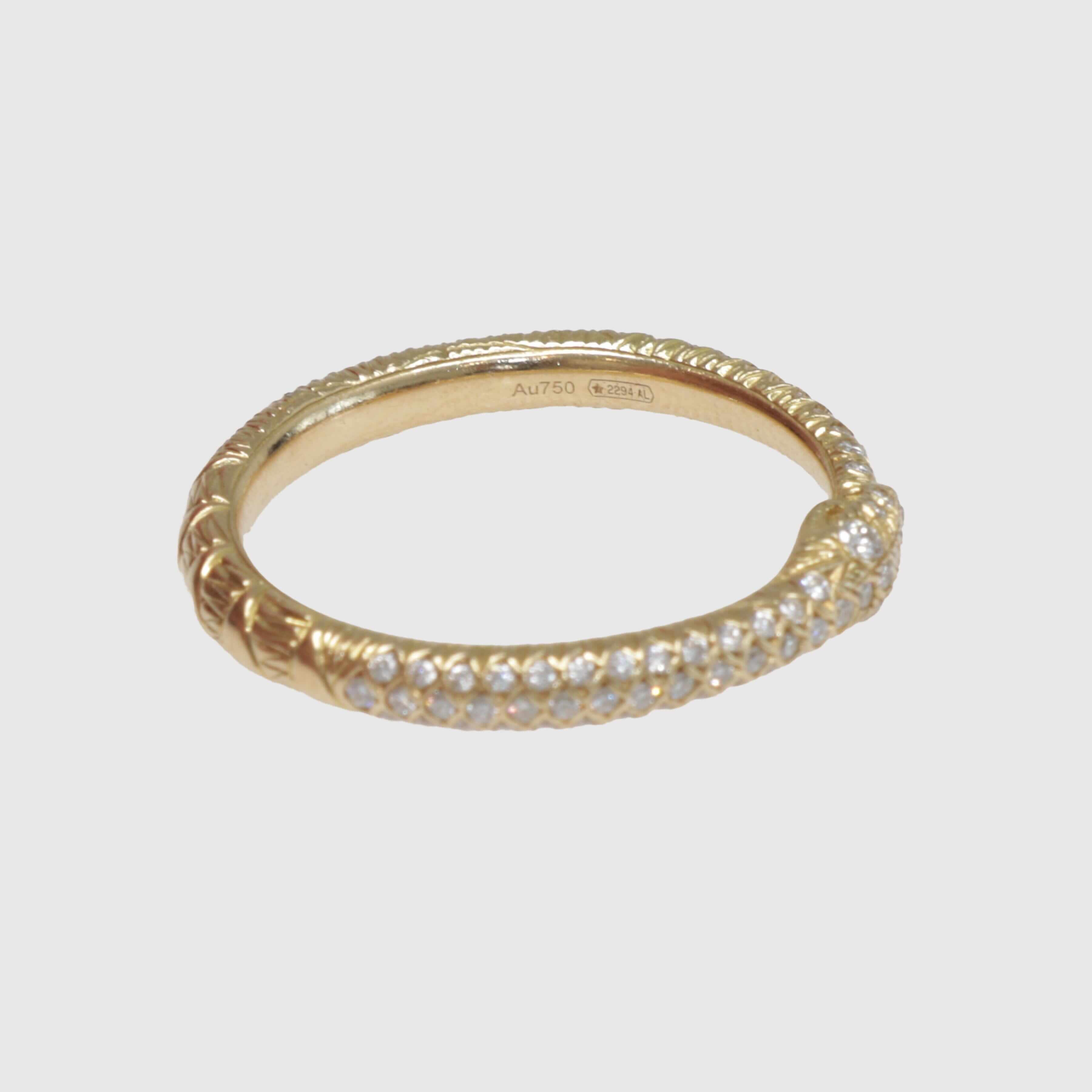 18K Gold Ouroboros Diamond Snake Fine Jewelry Gucci 