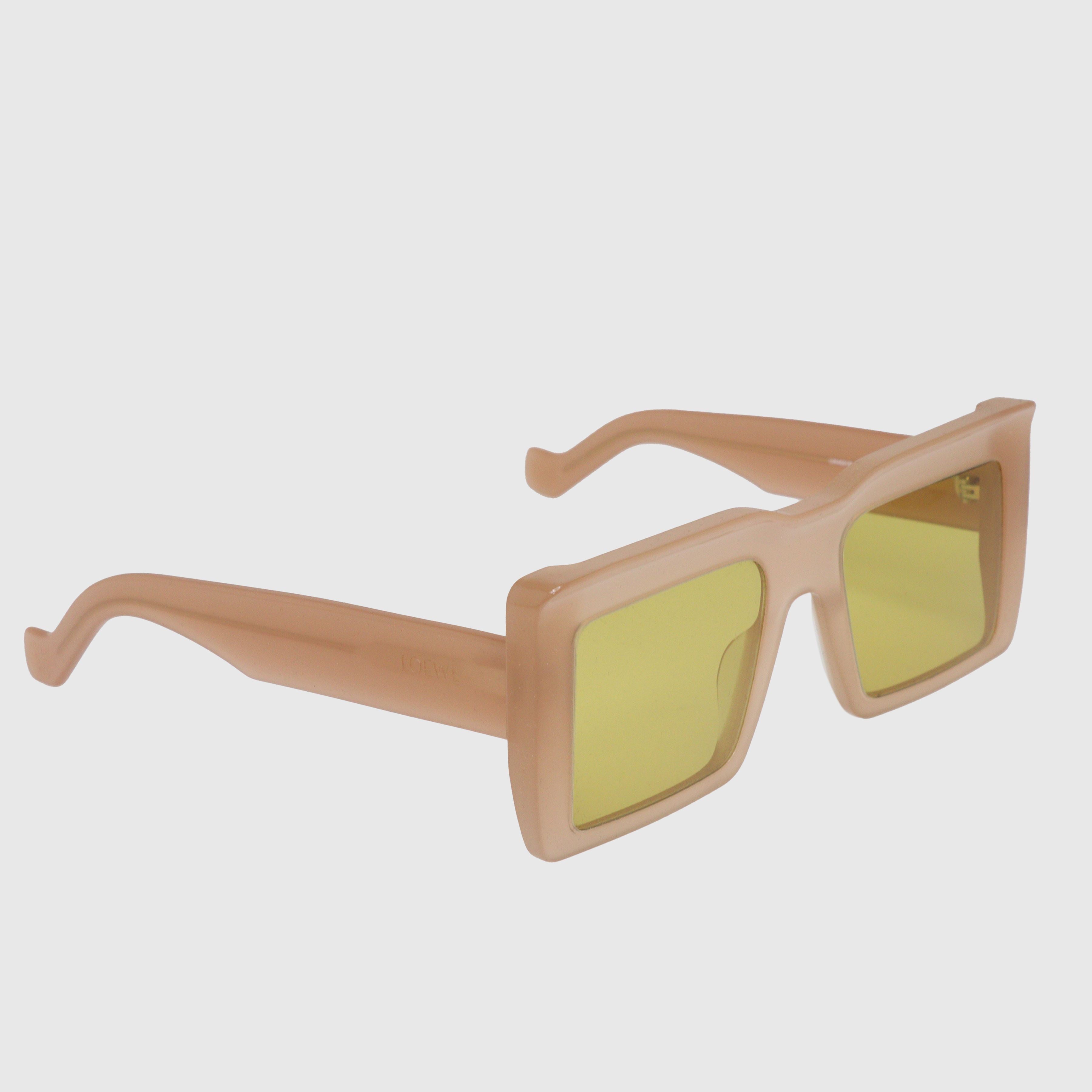 Beige Square Frame Sunglasses Sunglasses Loewe 