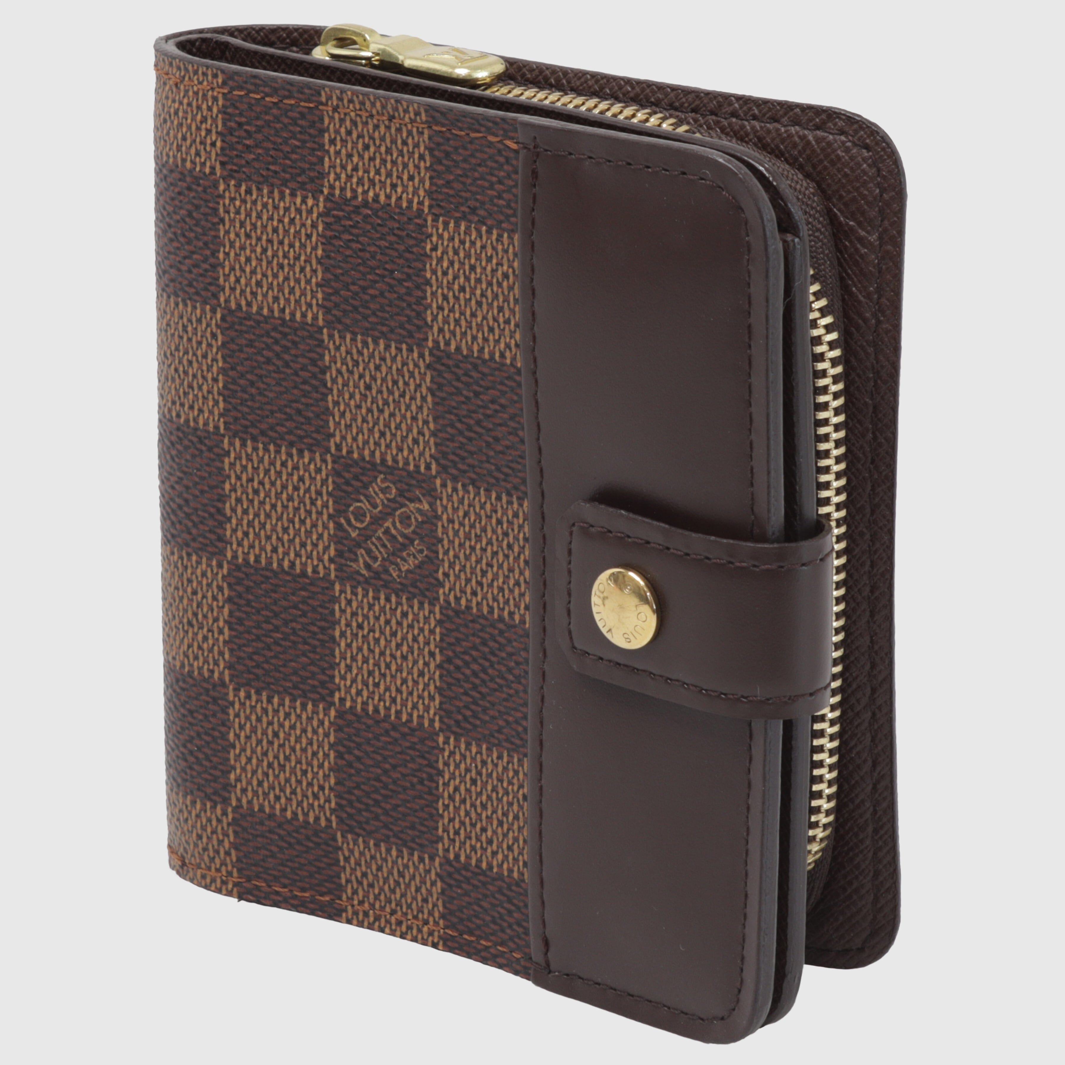 Damier Ebene Compact Zip Wallet Wallet Louis Vuitton 