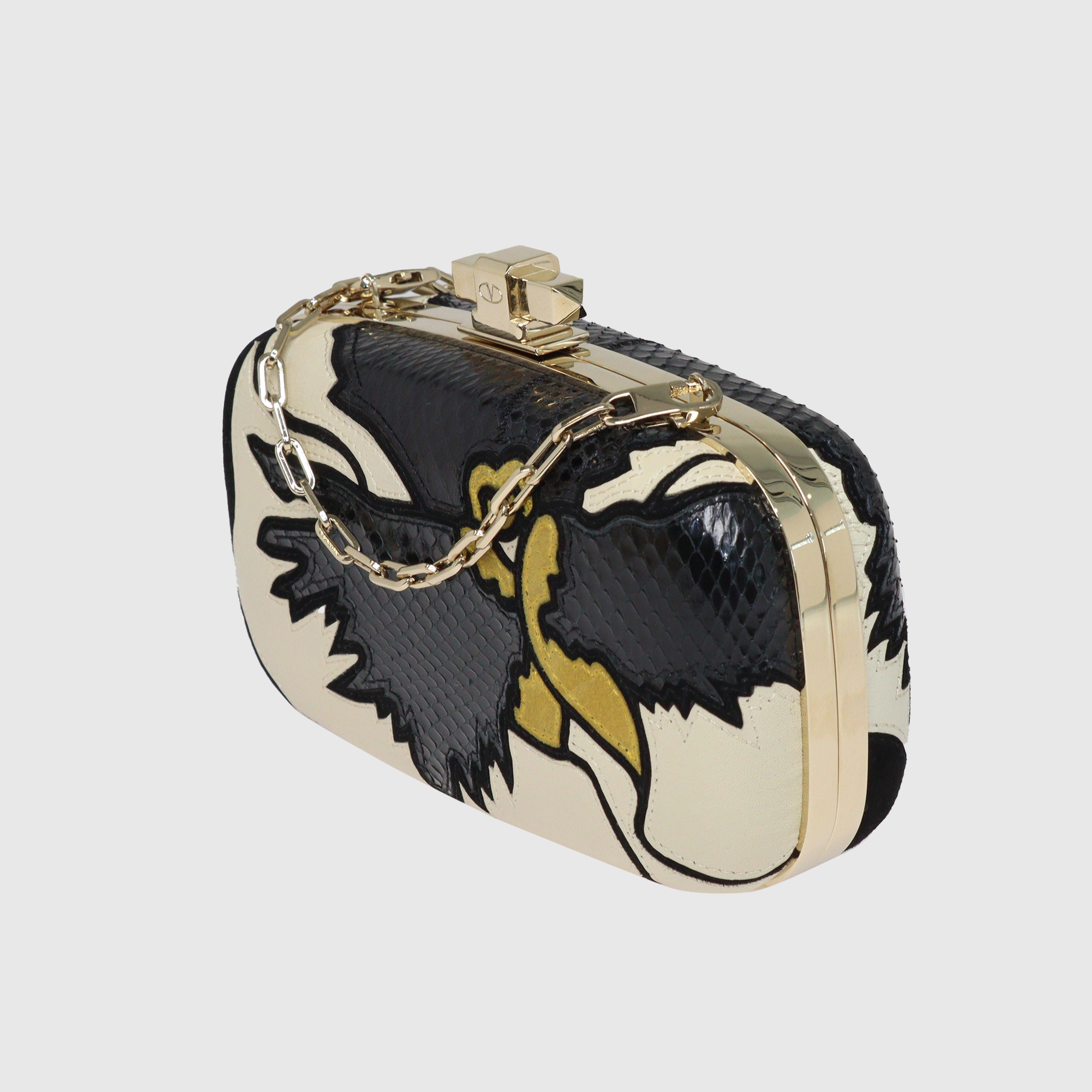 Multicolor Chained Evening Clutch Bag Bags Valentino 