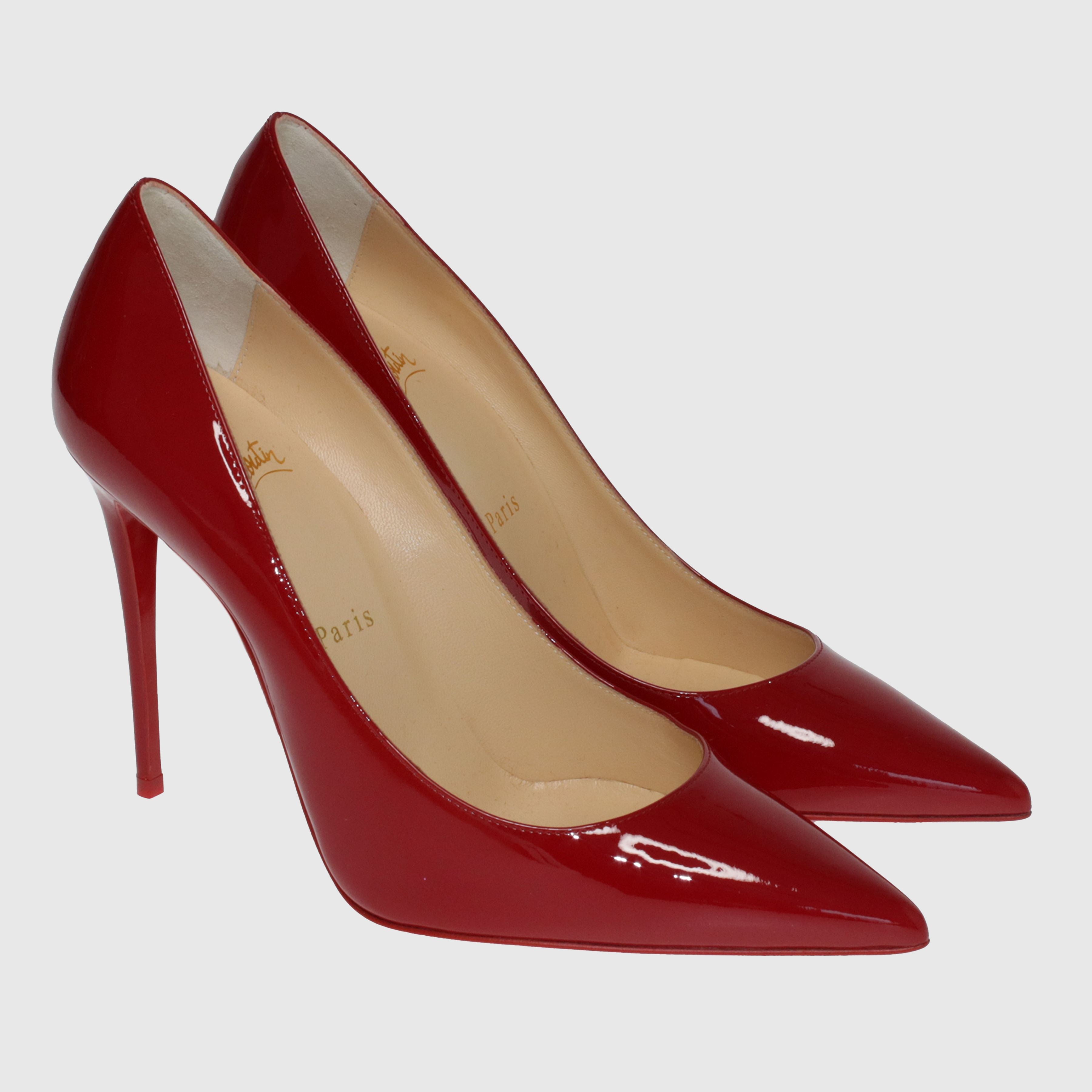 Red Kate 100 Pointed Toe Pumps Shoes Christian Louboutin 
