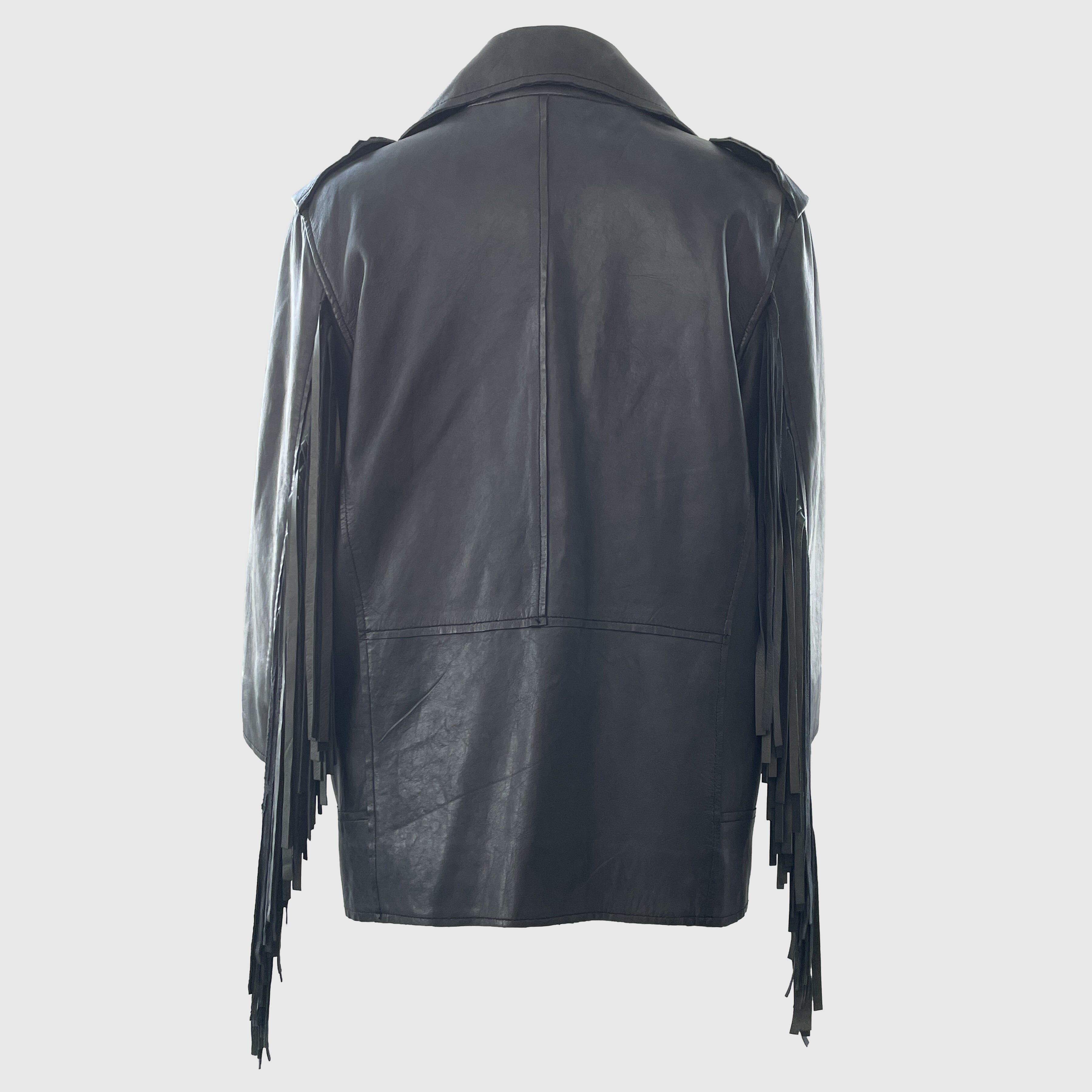 Black Smith Fringe Biker Jacket Clothing Acne Studios 