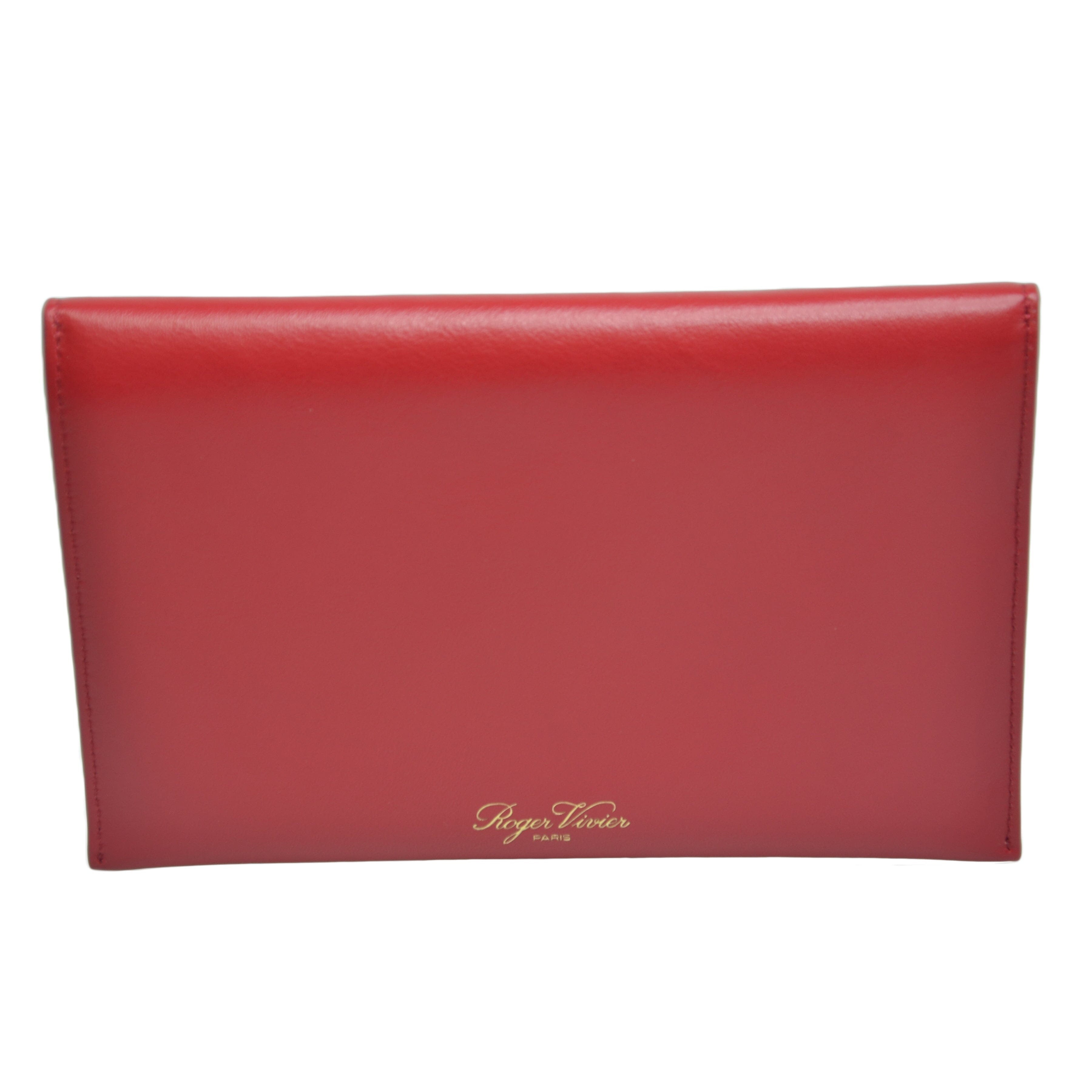 Red Très Vivier Strass Buckle Small Clutch Accessories Roger Vivier