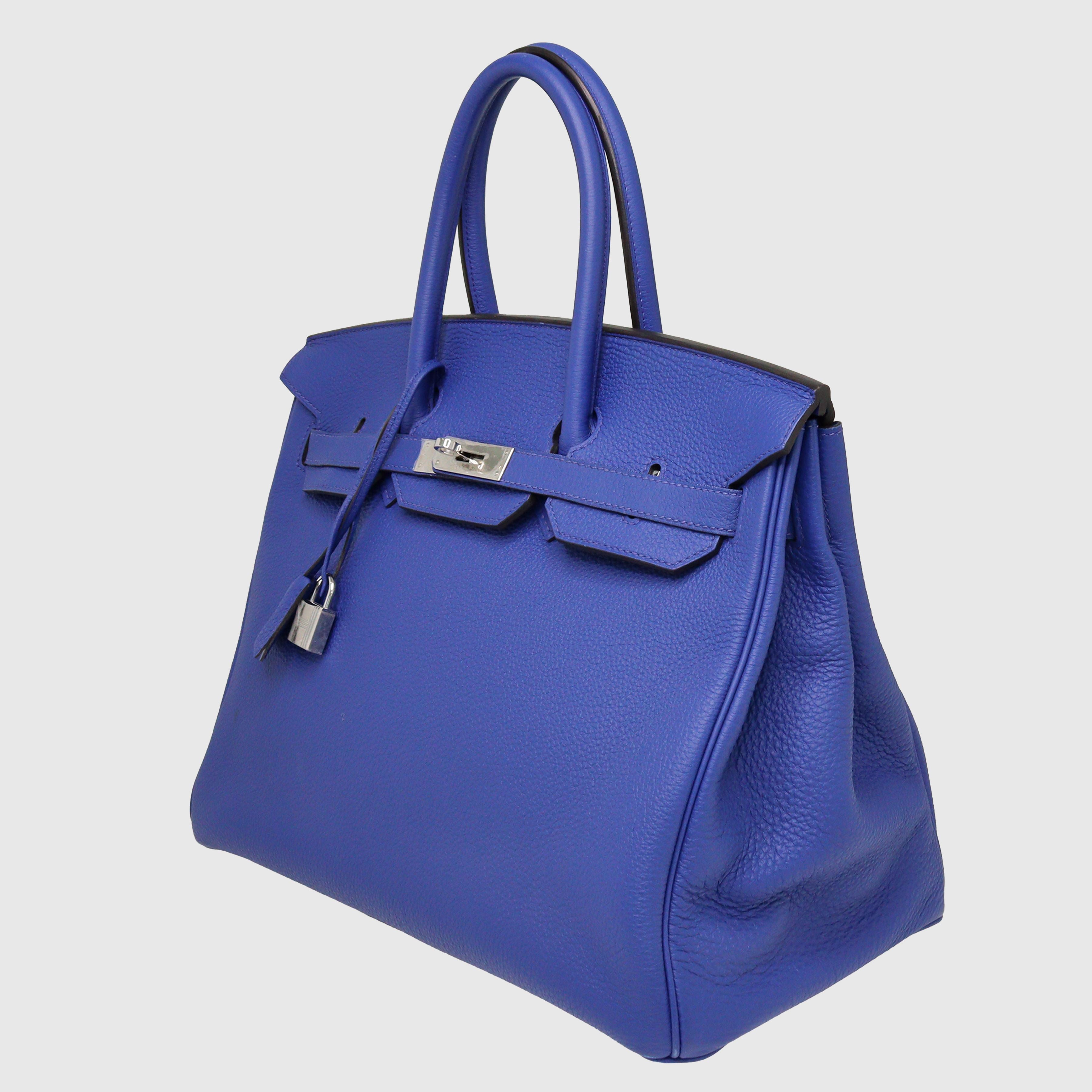 Hermes blue birkin clearance bag