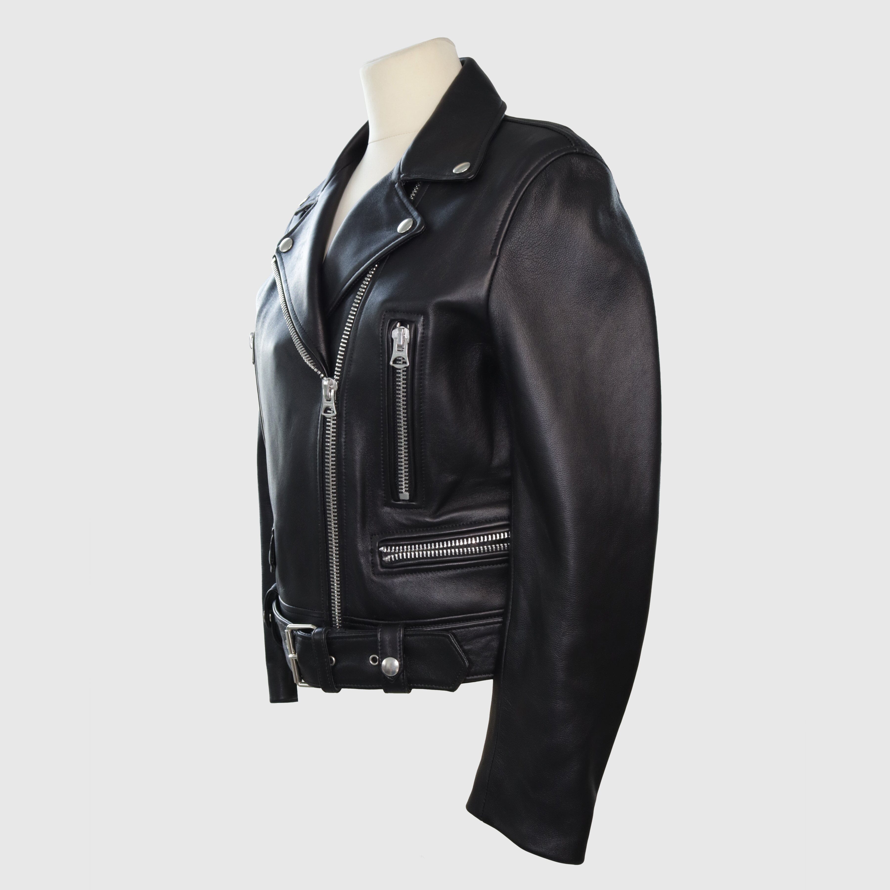 Black Zipped Biker Jacket Clothing Acne Studios 
