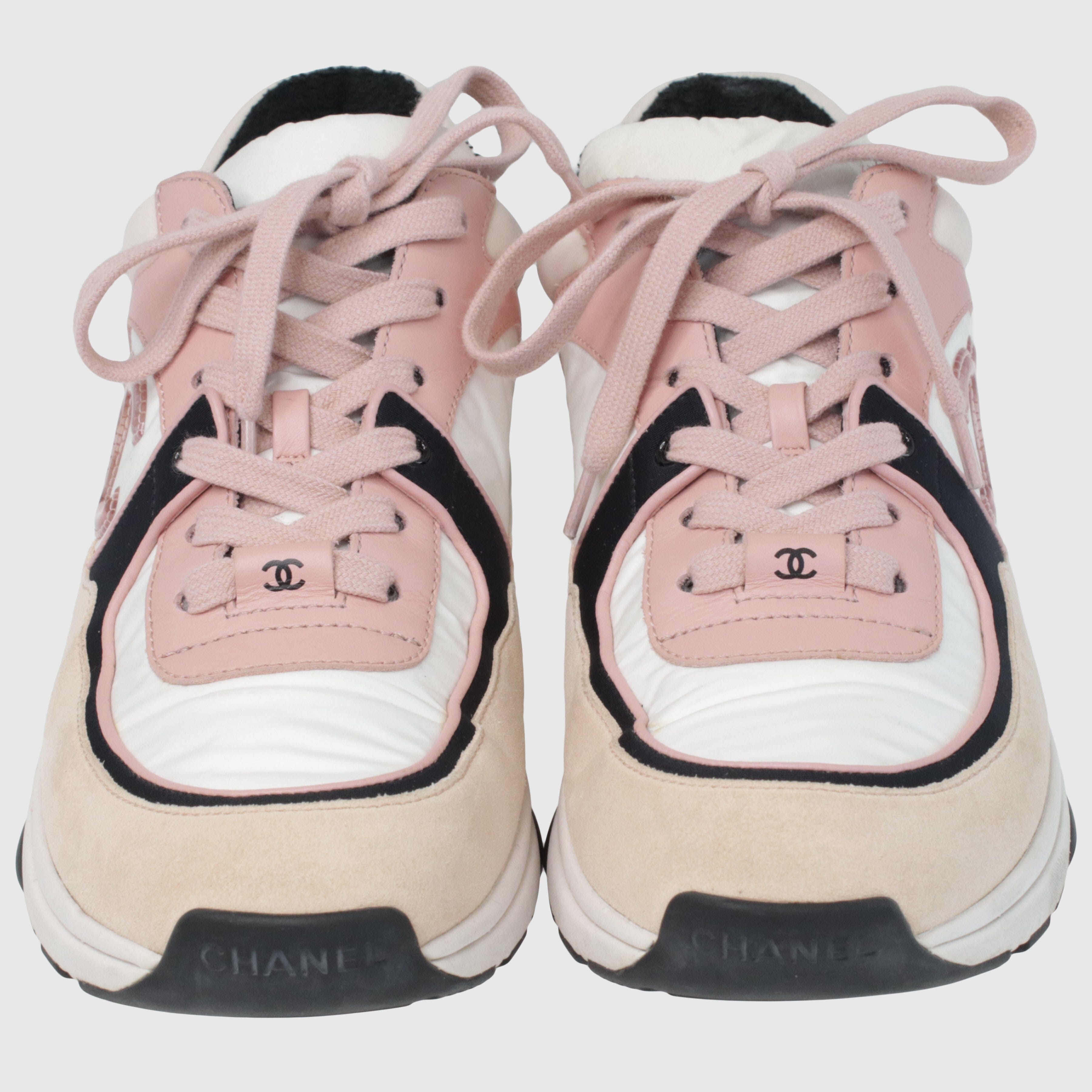 Multicolor CC Lace Up Sneaker Shoes Chanel 