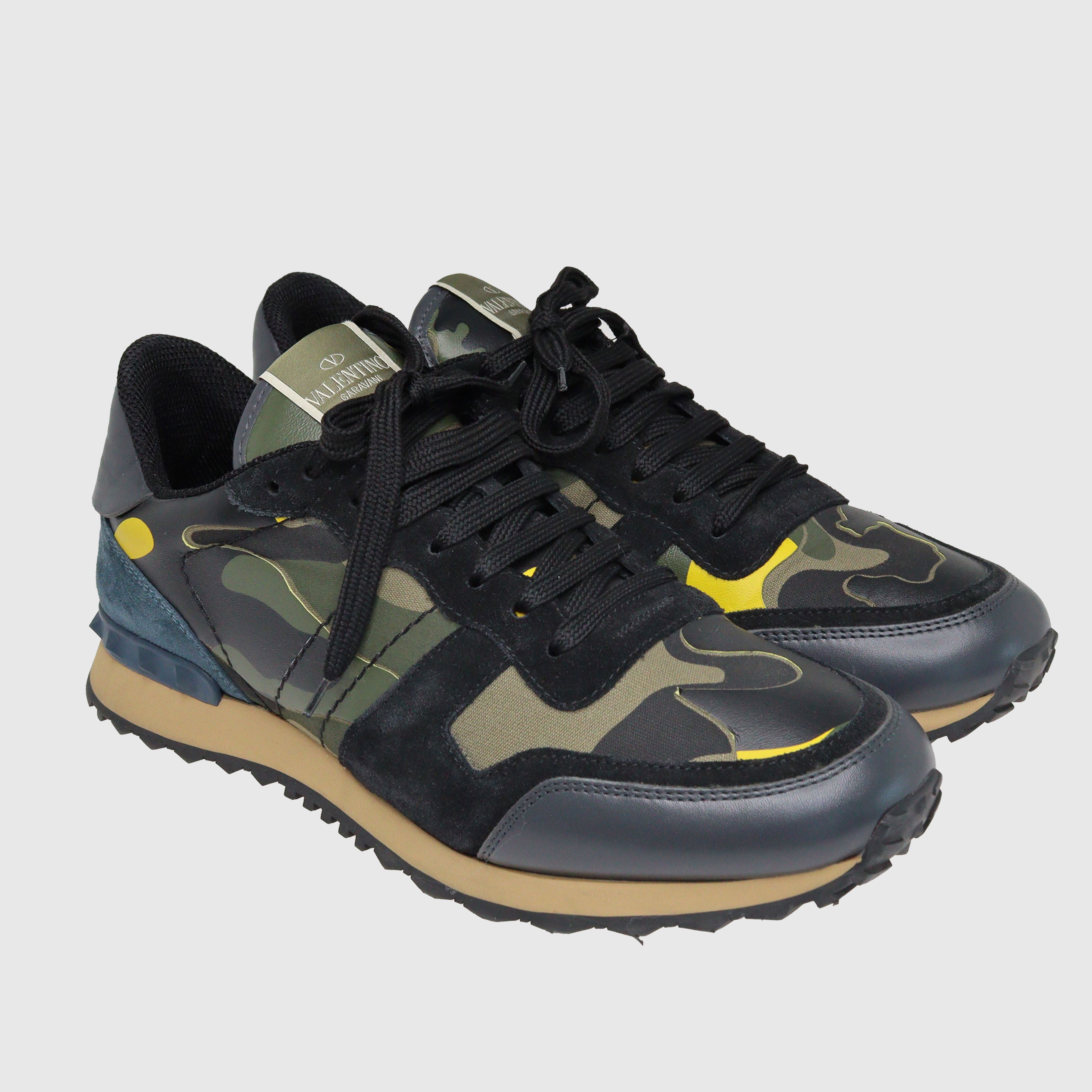 Camouflage Rockrunner Sneakers Shoes Valentino 