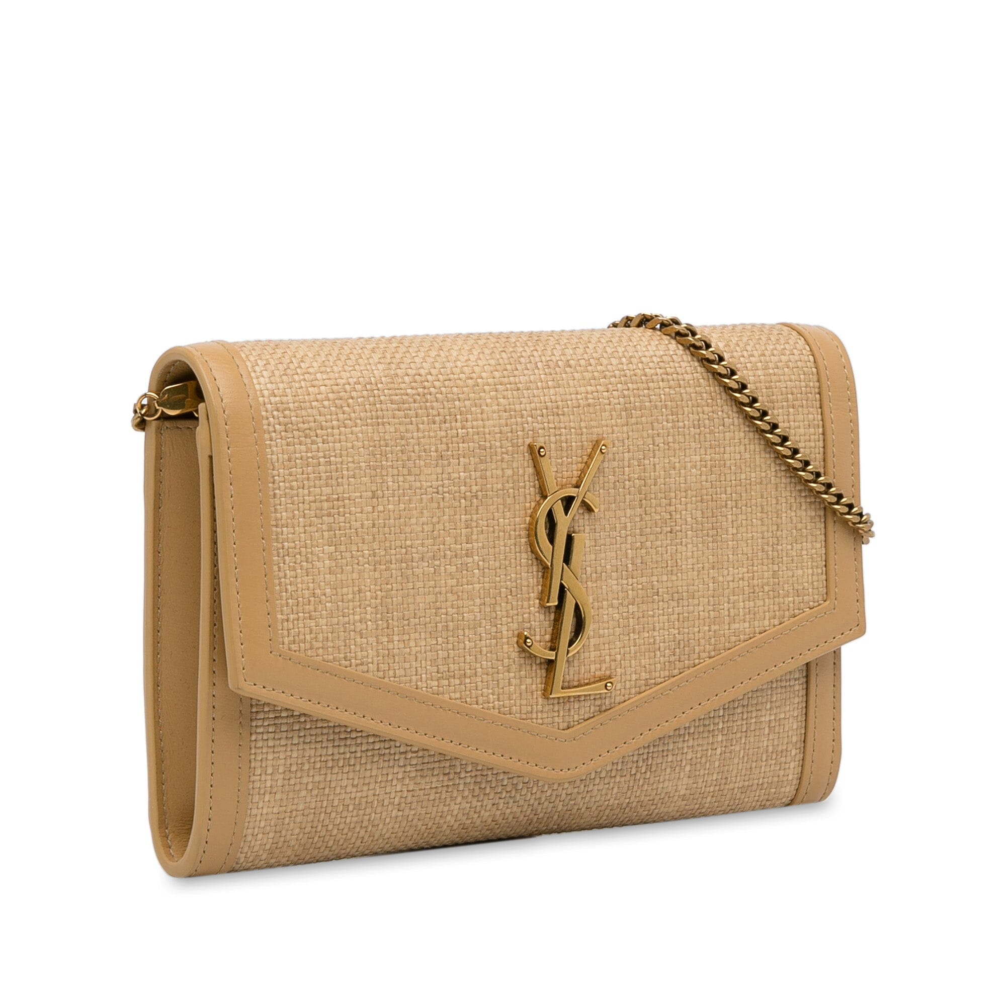 Monogram Raffia Uptown Wallet on Chain Image#2