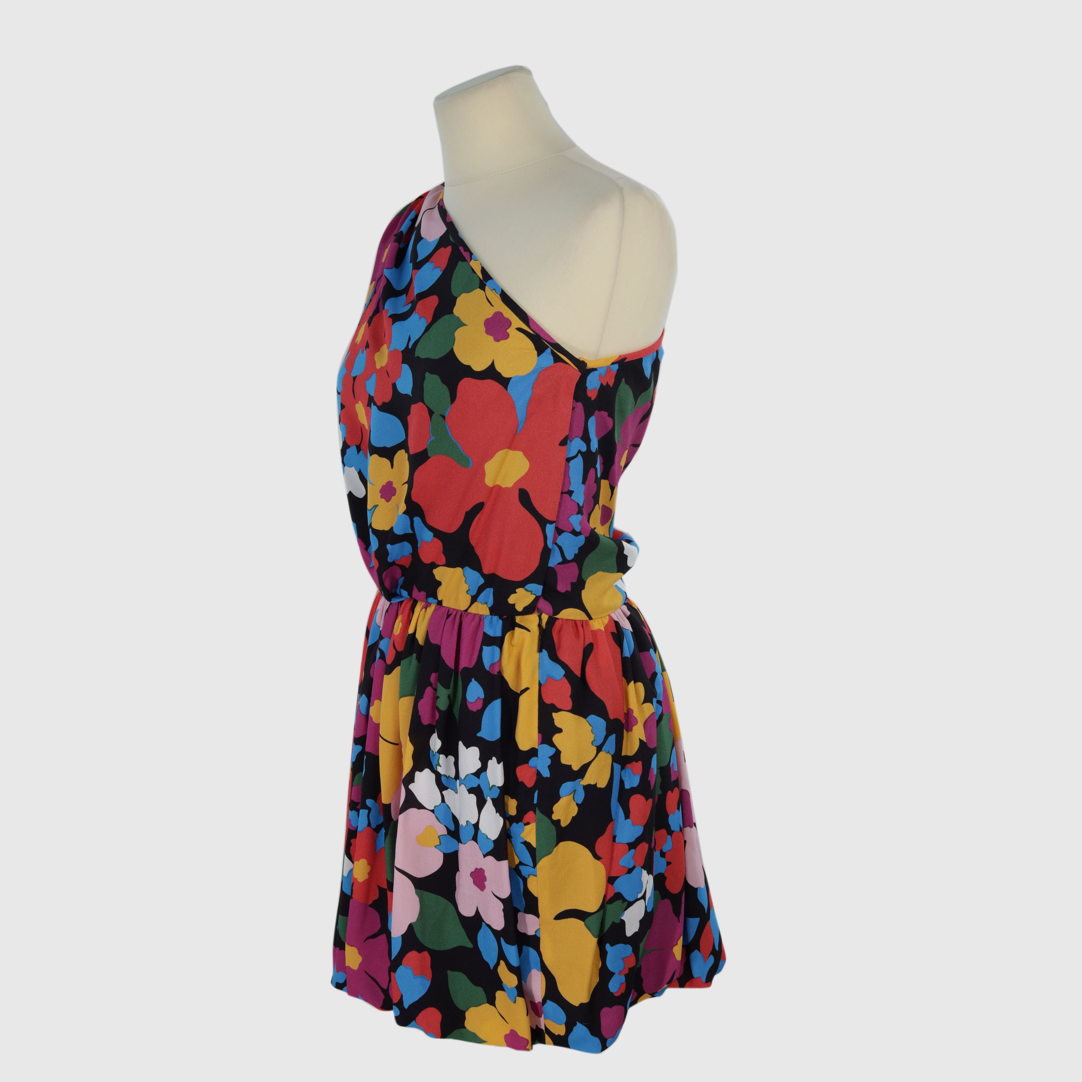 Multicolor Floral Sable Gisele Midi Dress Clothing Saint Laurent 