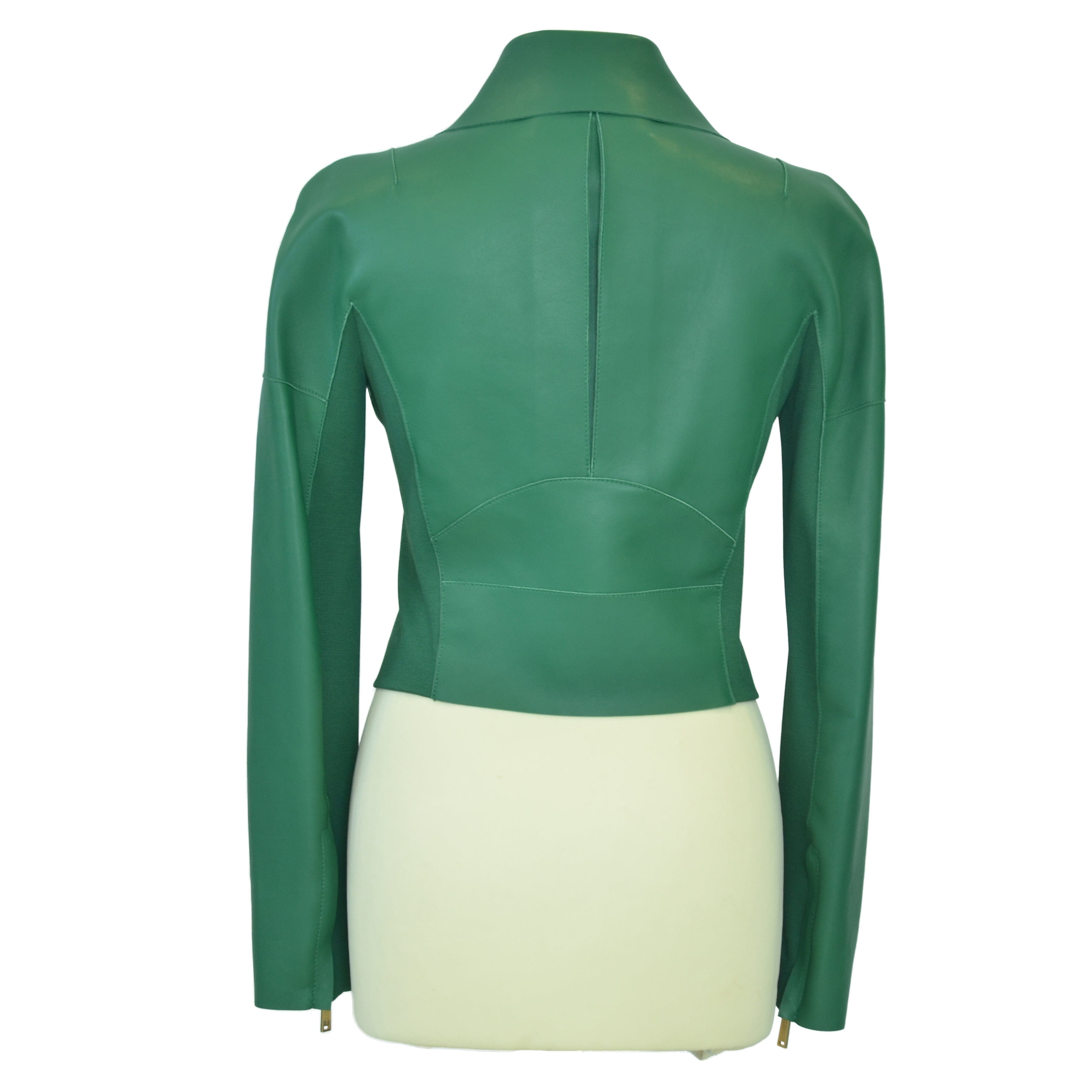 Green Zipped Biker Jacket Clothing Dsquared