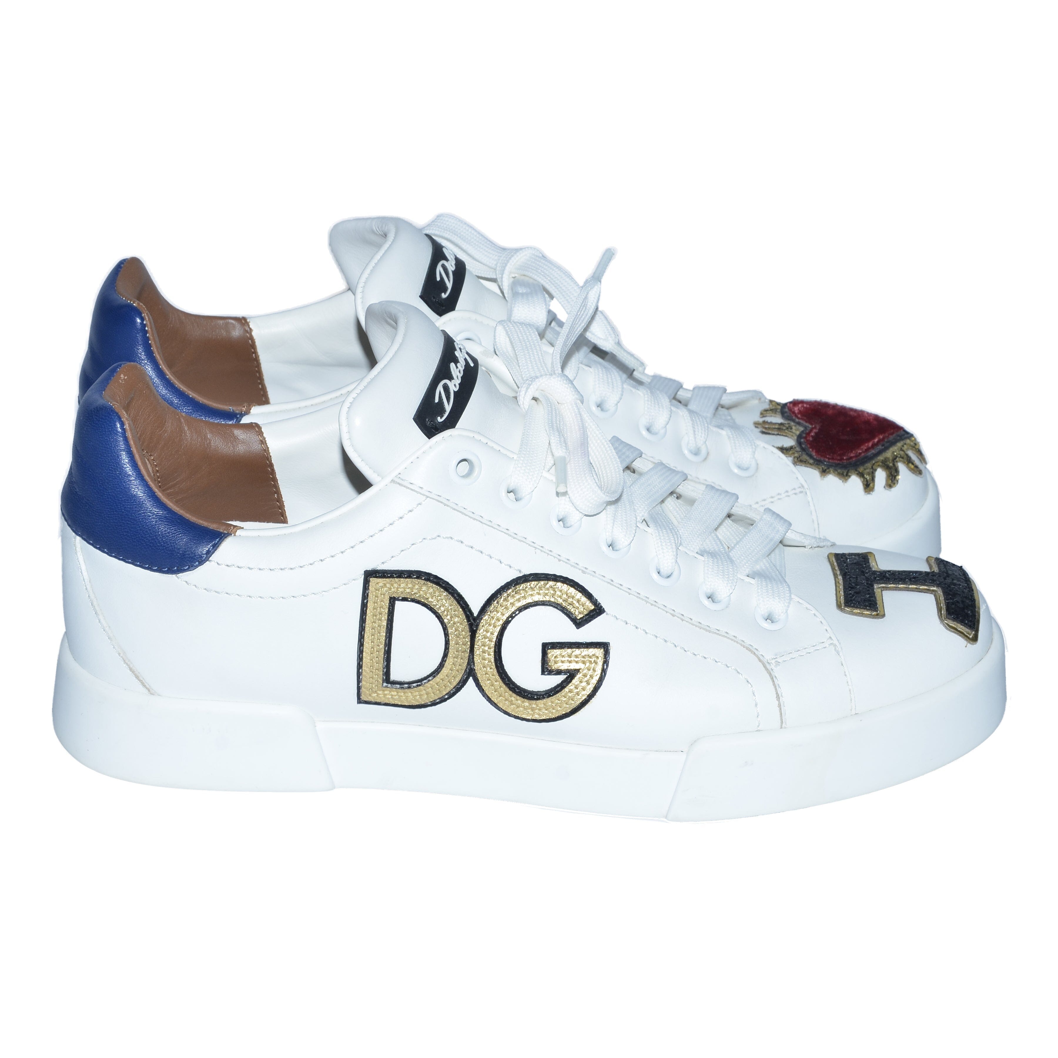 White/Multicolor DG-I-Heart Portofino Sneakers Shoes Dolce & Gabbana