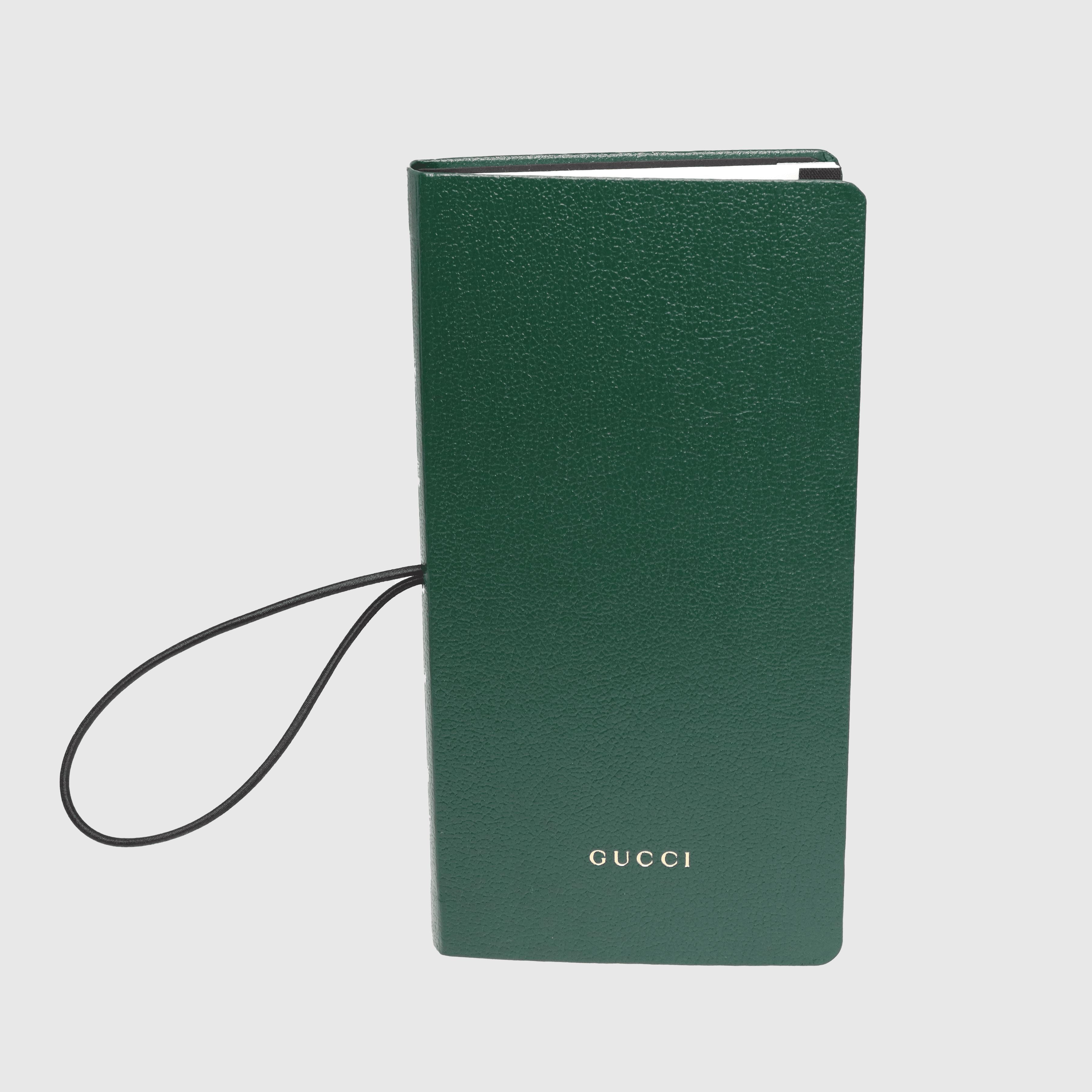Green Notebook w/ Accordion Card Holder