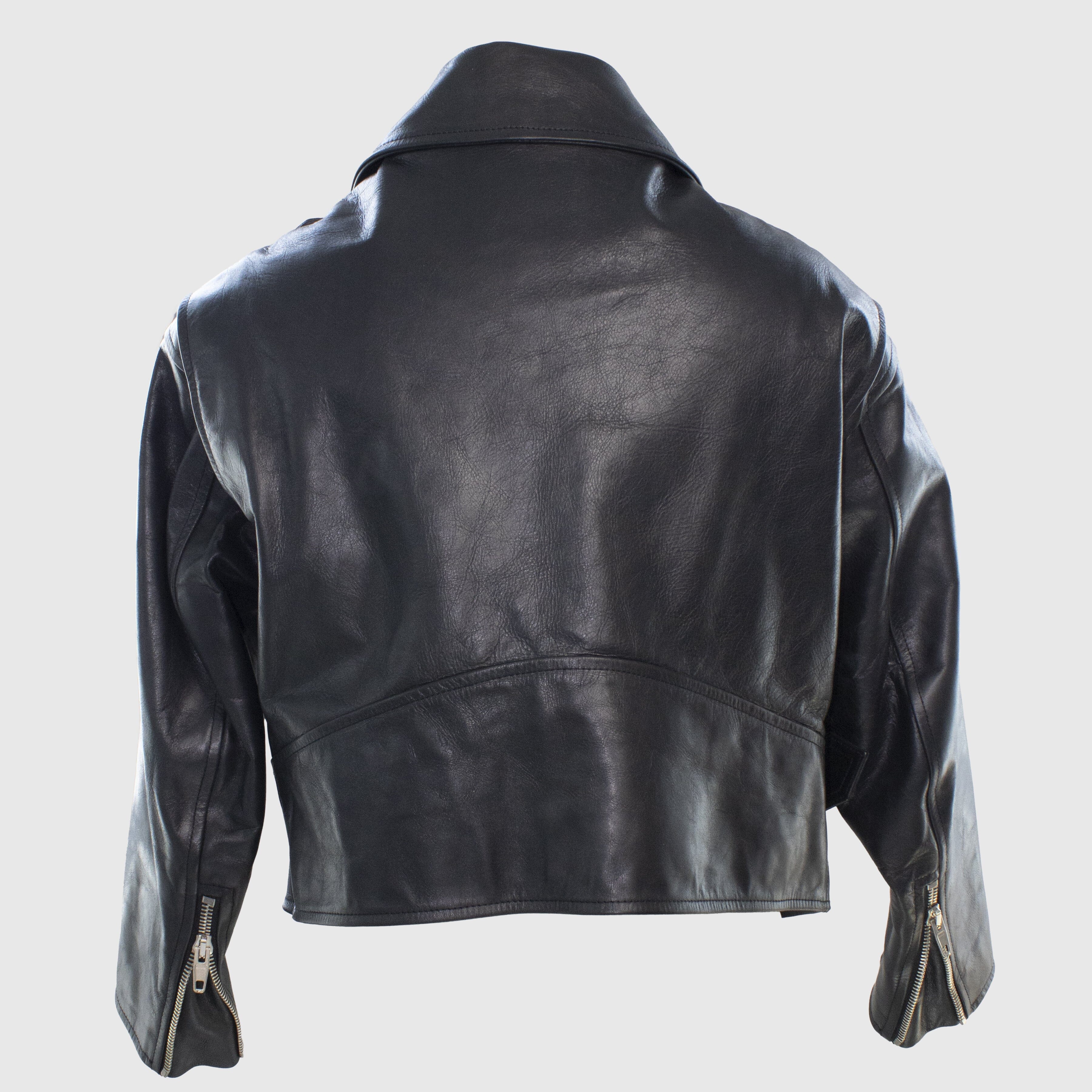 Black Zip Buckle Biker Jacket Clothing Balenciaga 