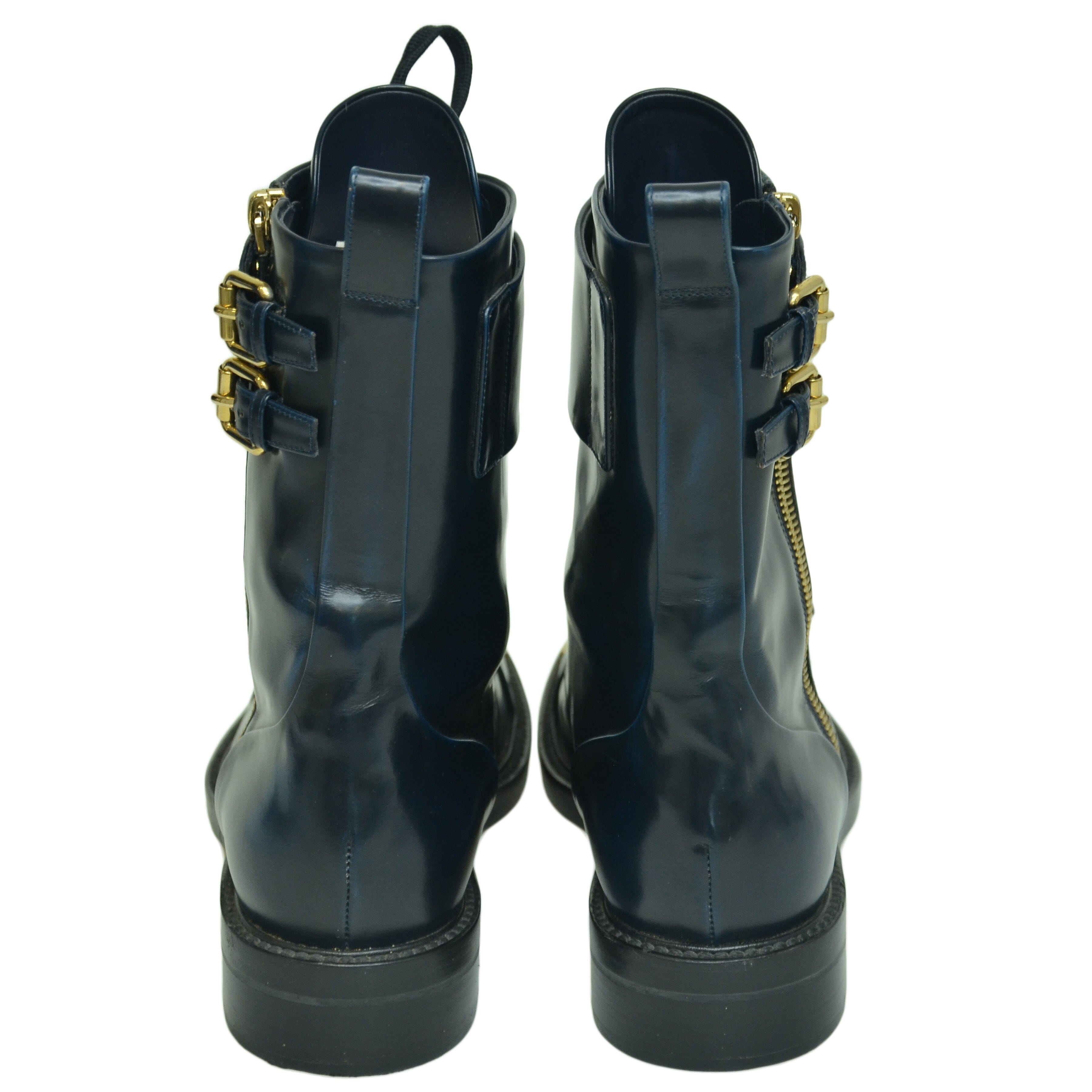 Navy Blue Diplomacy Ranger Combat Boots Shoes Louis Vuitton