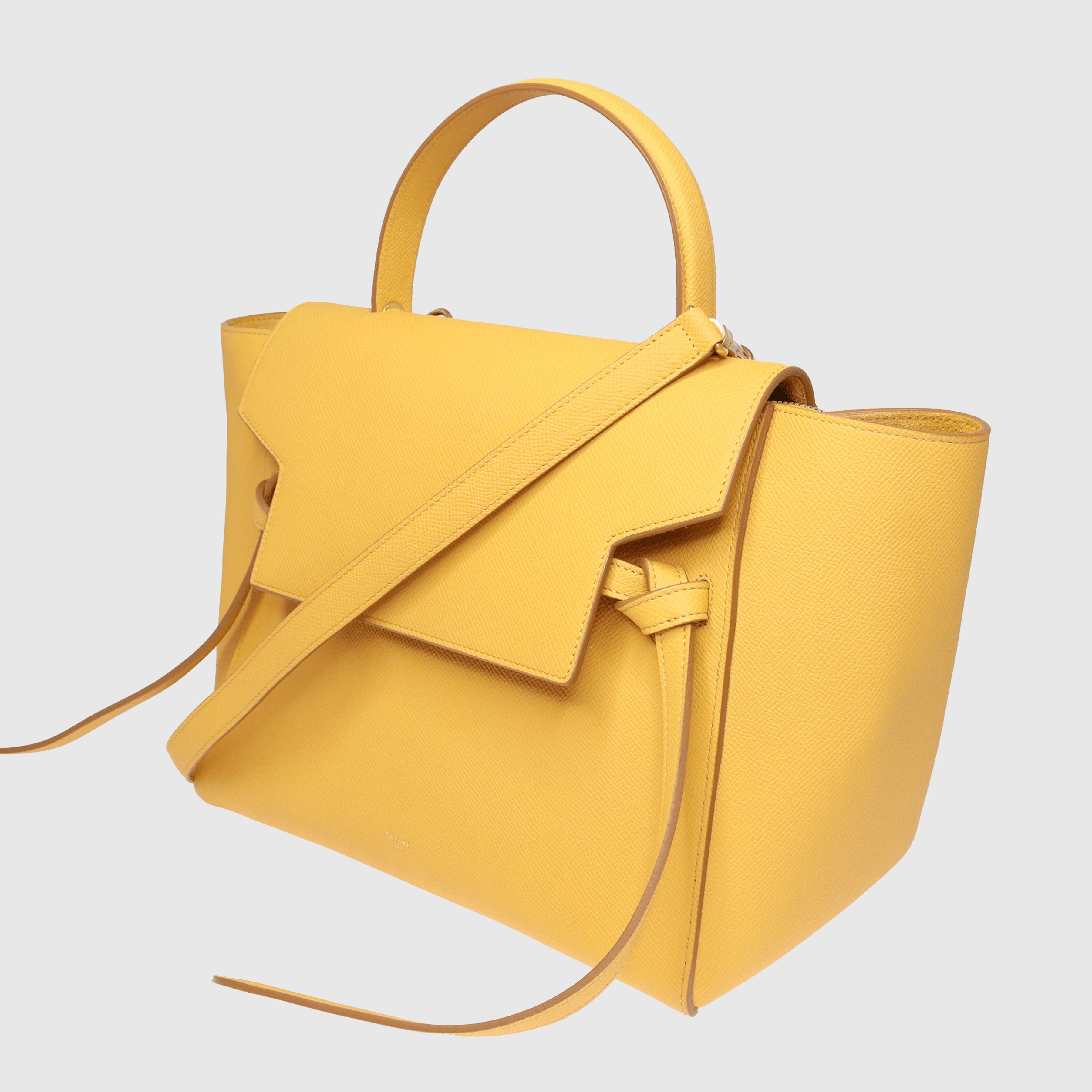 Yellow Grained Belt Bag