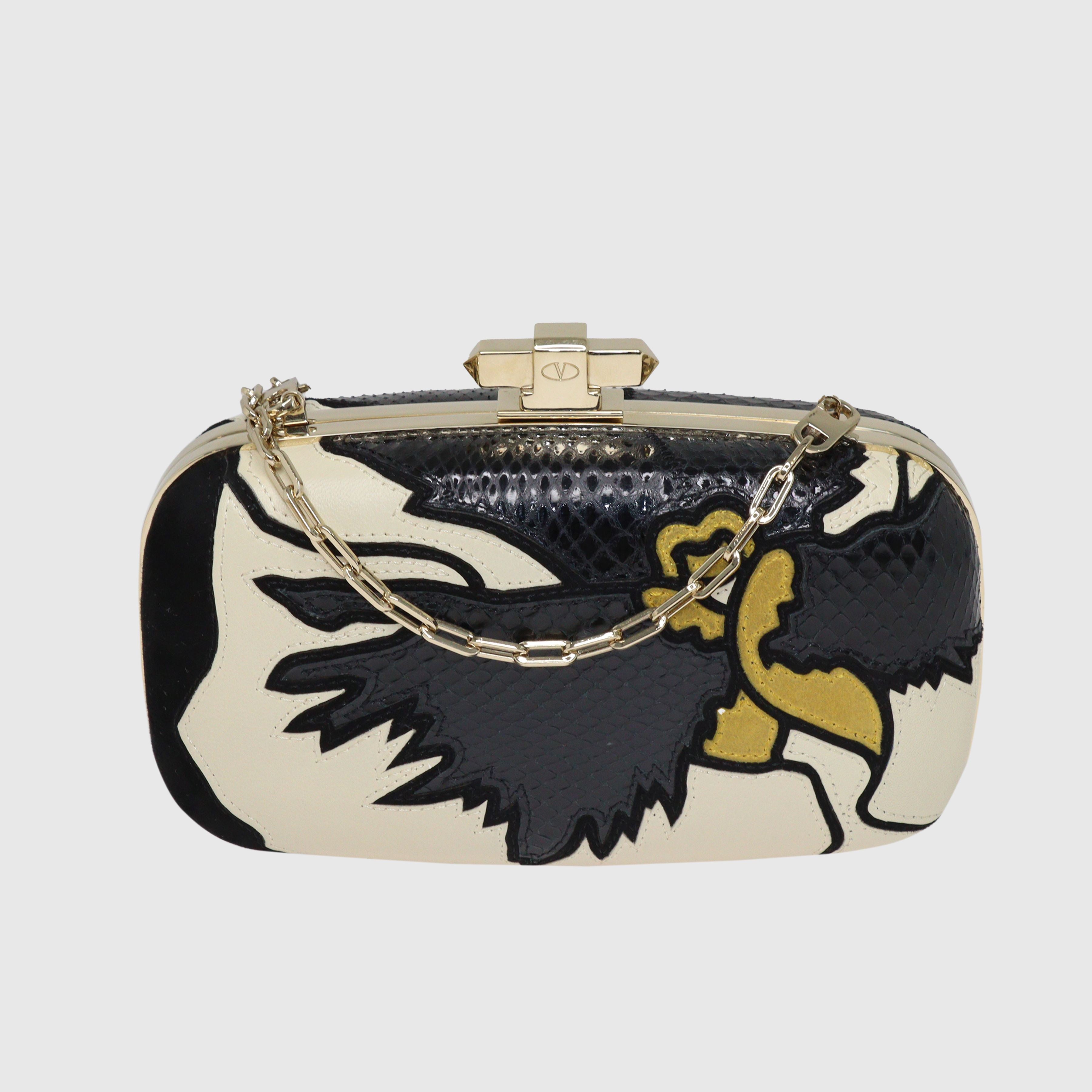 Multicolor Chained Evening Clutch Bag Bags Valentino 