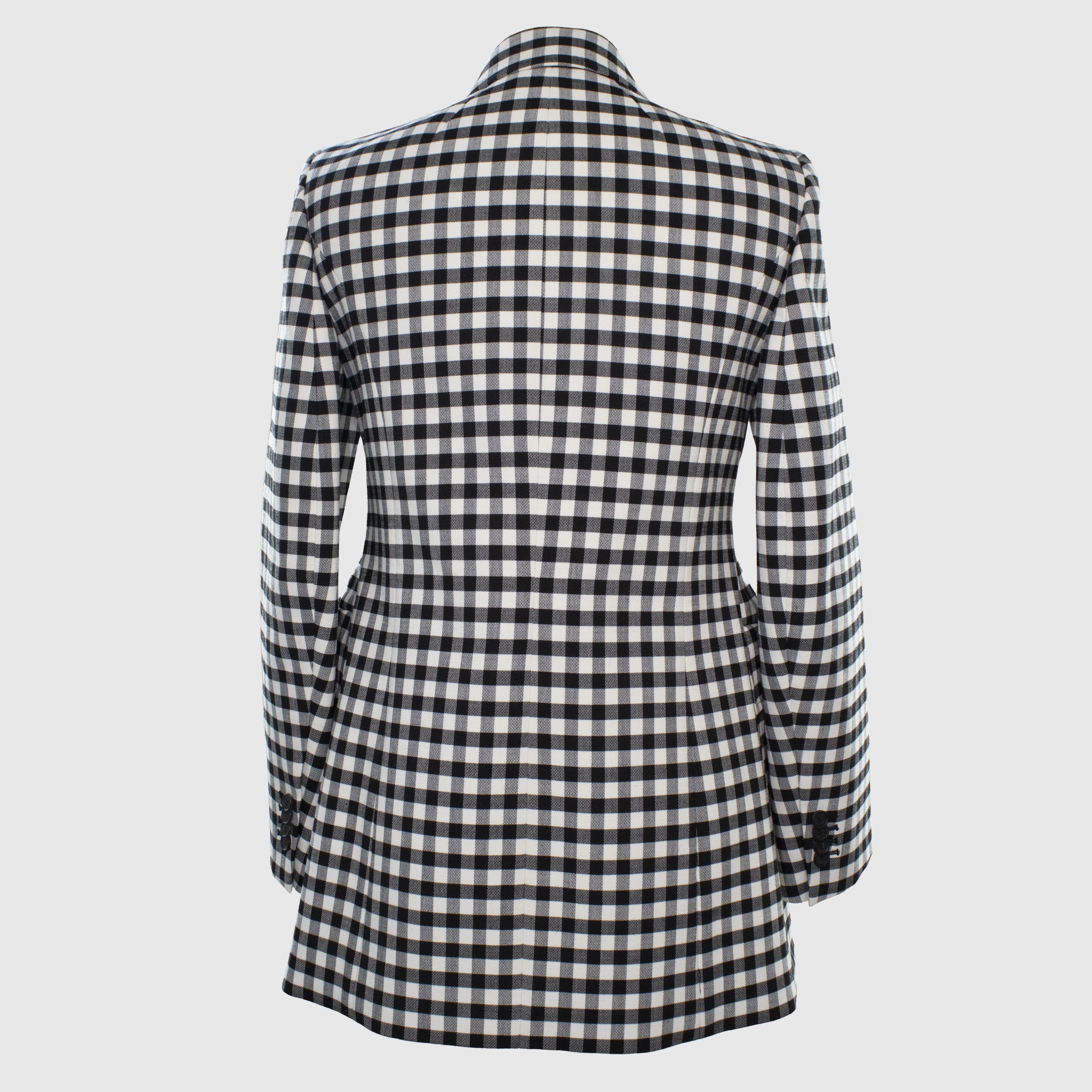 Black/White Checkered Hourglass Blazer Clothing Balenciaga 