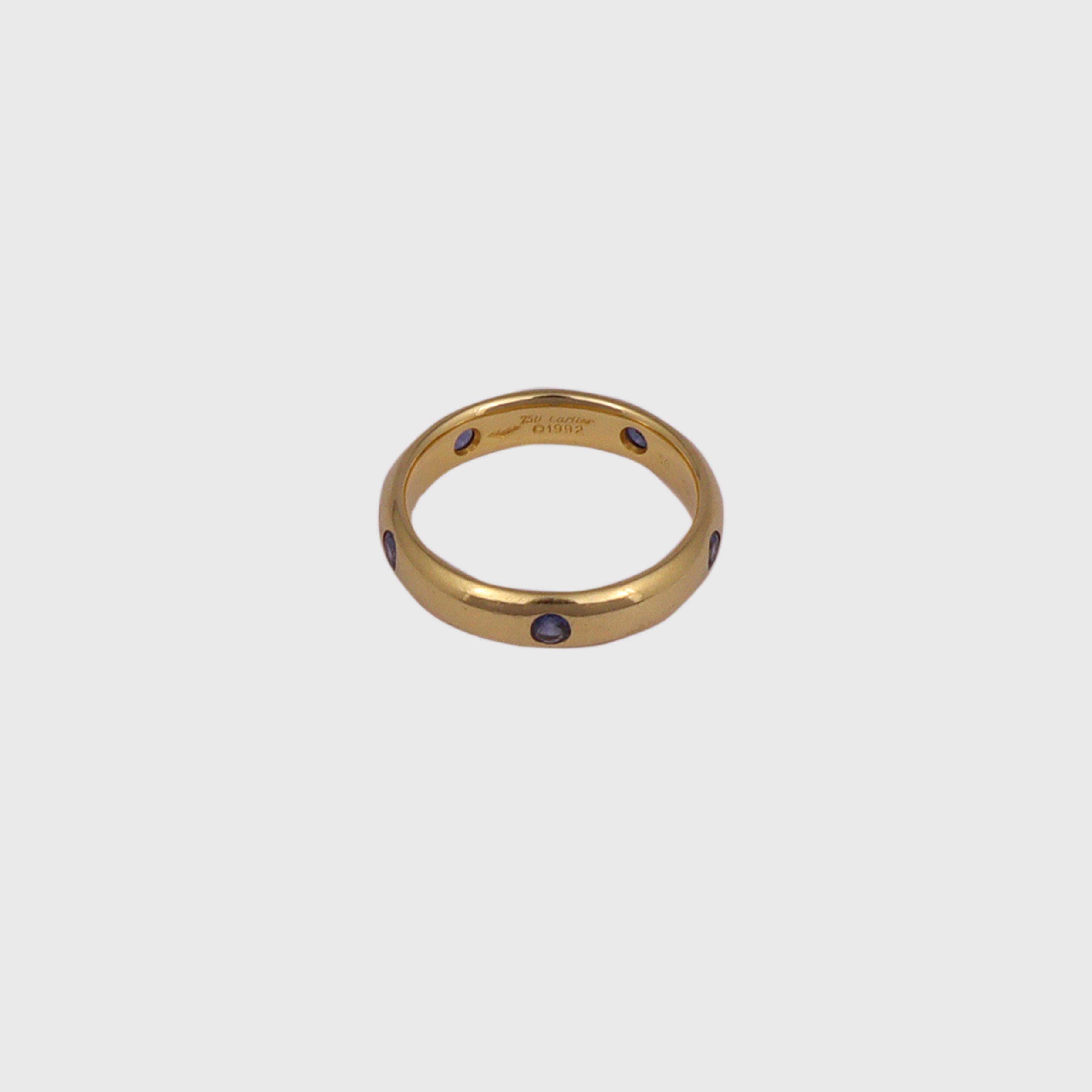 Gold Vintage Stella Sapphire Ring Jewellery Cartier 