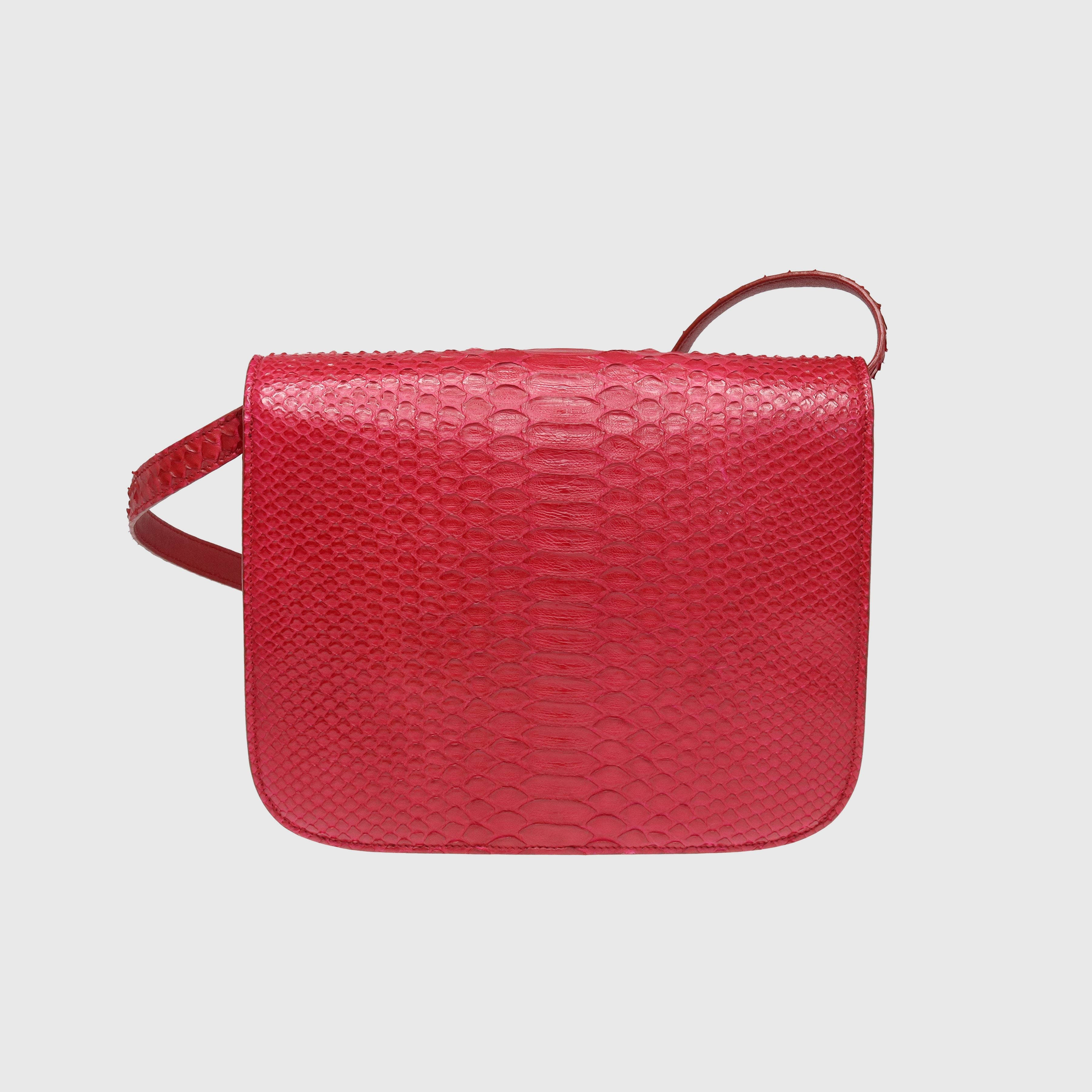 Red Medium Classic Box Flap Bag Bags Celine 